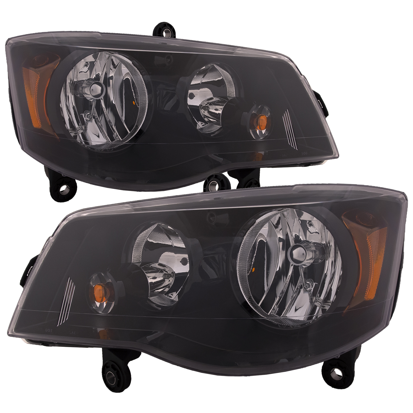 Headlight Set For 14-16 Chrysler Town & Country, 11-20 Dodge Grand Caravan; CAPA Certified