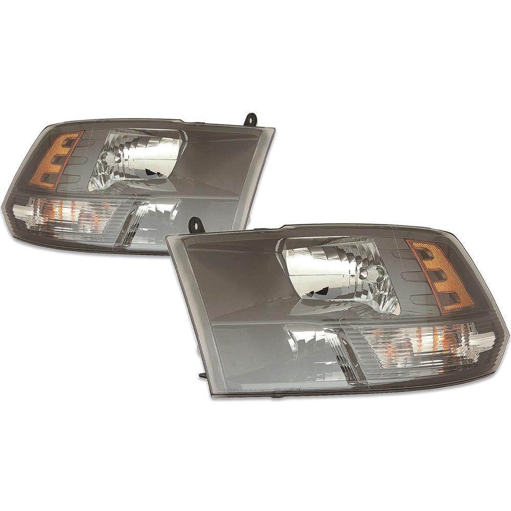 Headlight Set For 15-18 Ram 1500, 19-21 Ram 1500 Classic, 13-18 Ram 2500, 13-18 Ram 3500; CAPA Certified