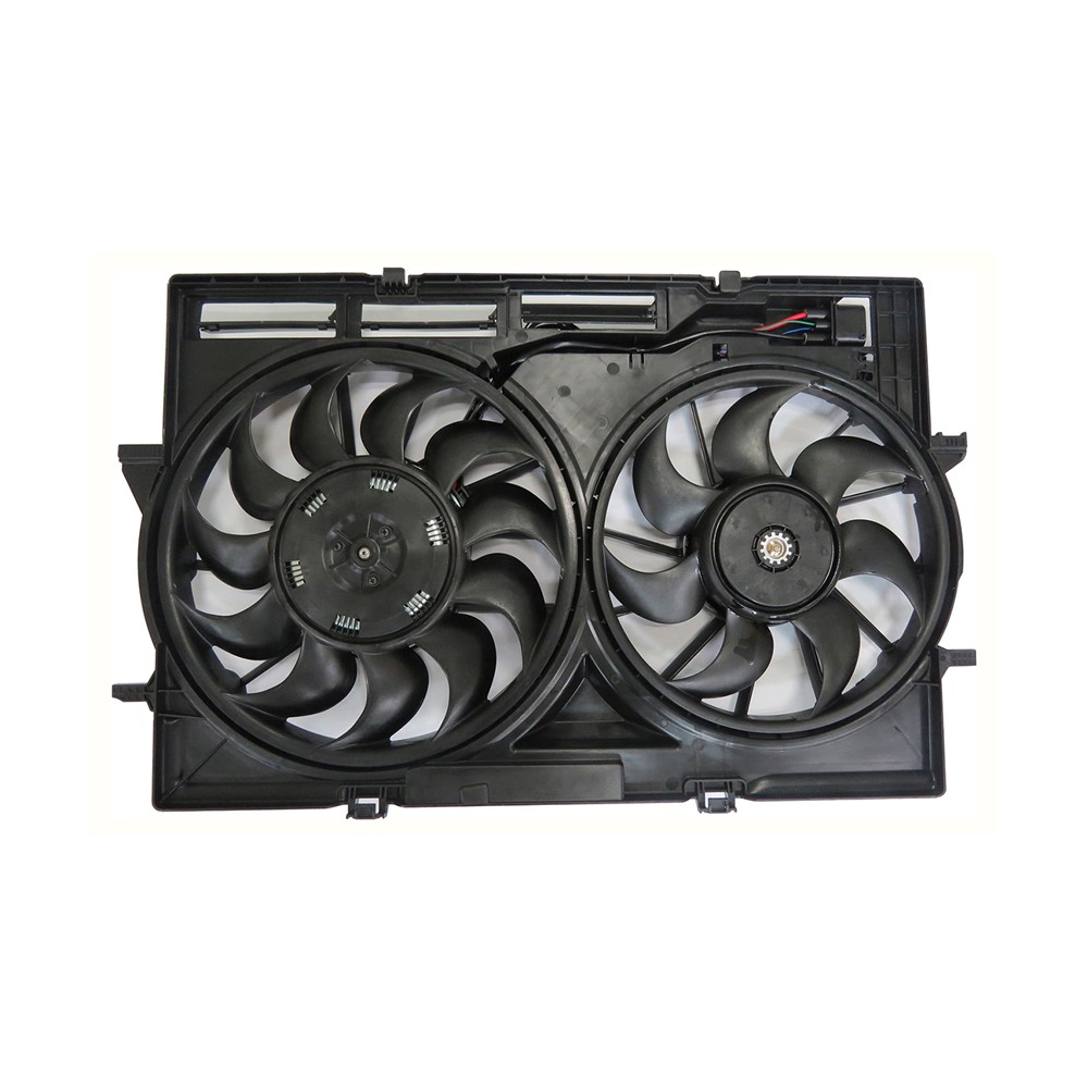 Dual Radiator And Condenser Fan Assembly For 10-16 Audi S4, 08-12 Audi S5
