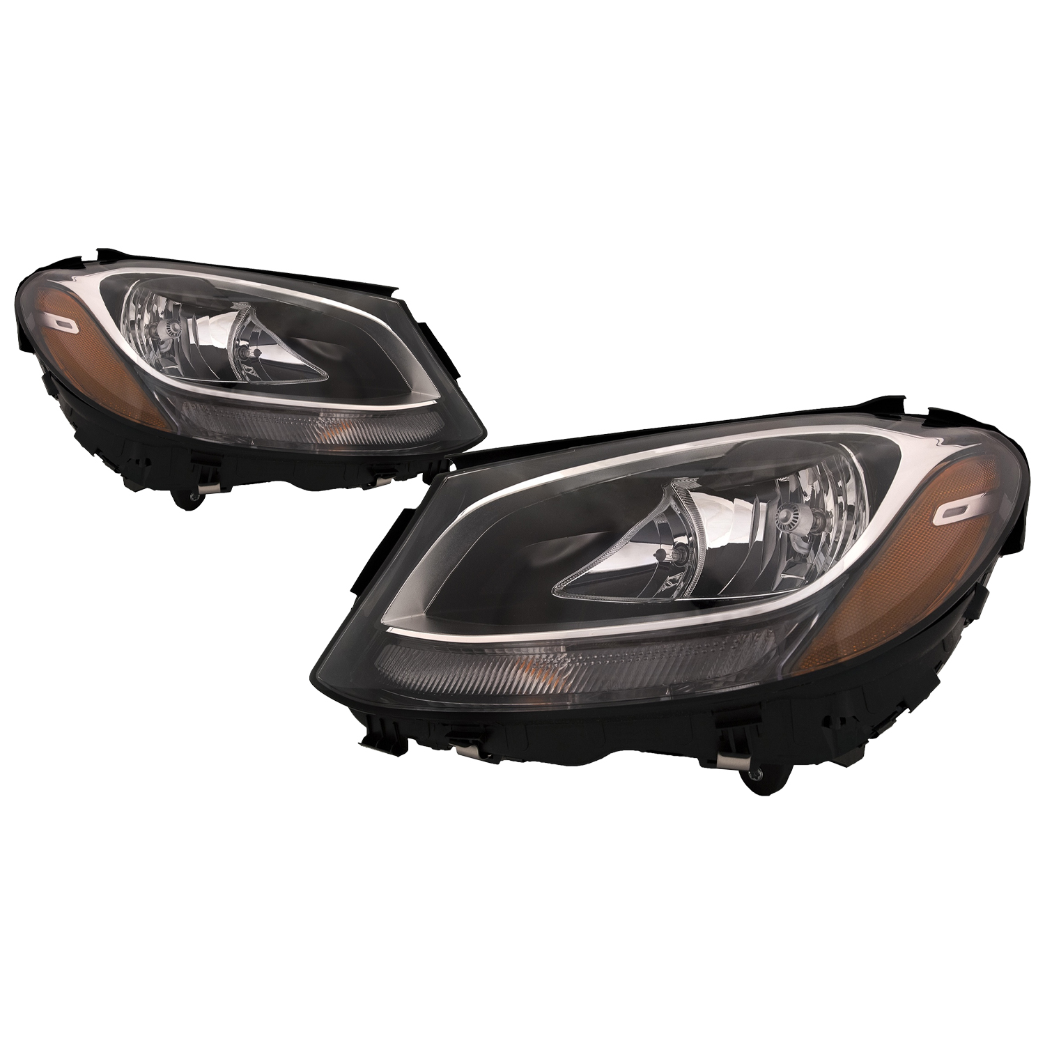 Headlight Set For 15-20 Mercedes-Benz C300, 15 Mercedes-Benz C400, 15-20 Mercedes-Benz C63 AMG