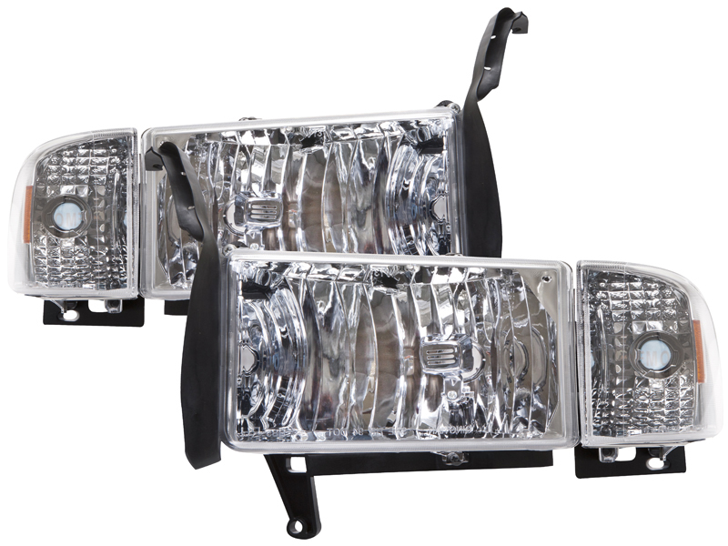 Headlight Set For 94-02 Dodge Ram 1500, 94-02 Dodge Ram 2500, 94-02 Dodge Ram 3500