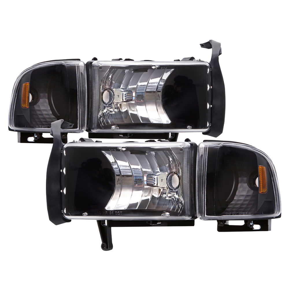 Headlight Set For 94-02 Dodge Ram 1500, 94-02 Dodge Ram 2500, 94-02 Dodge Ram 3500