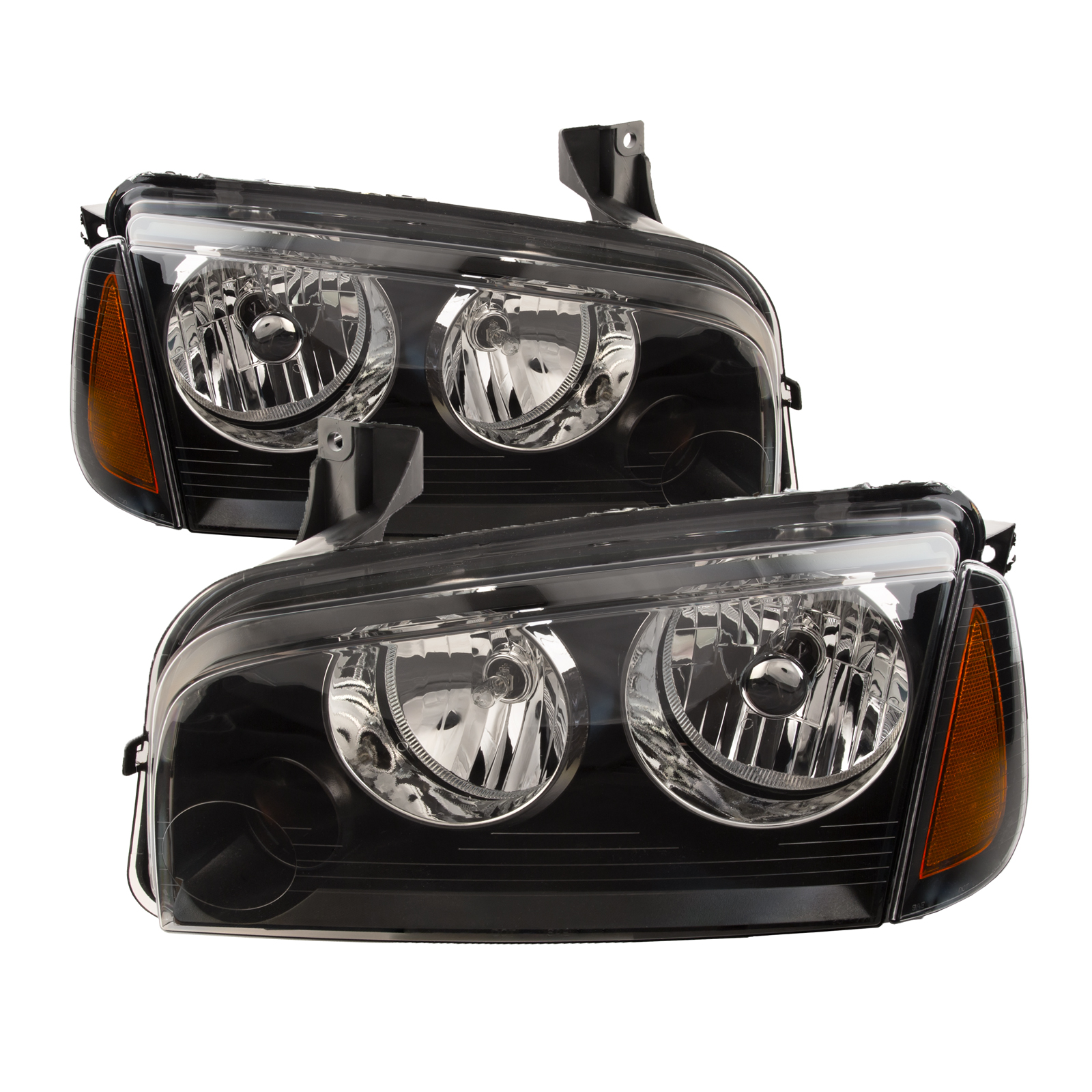 Headlight Set For 06-10 Dodge Charger