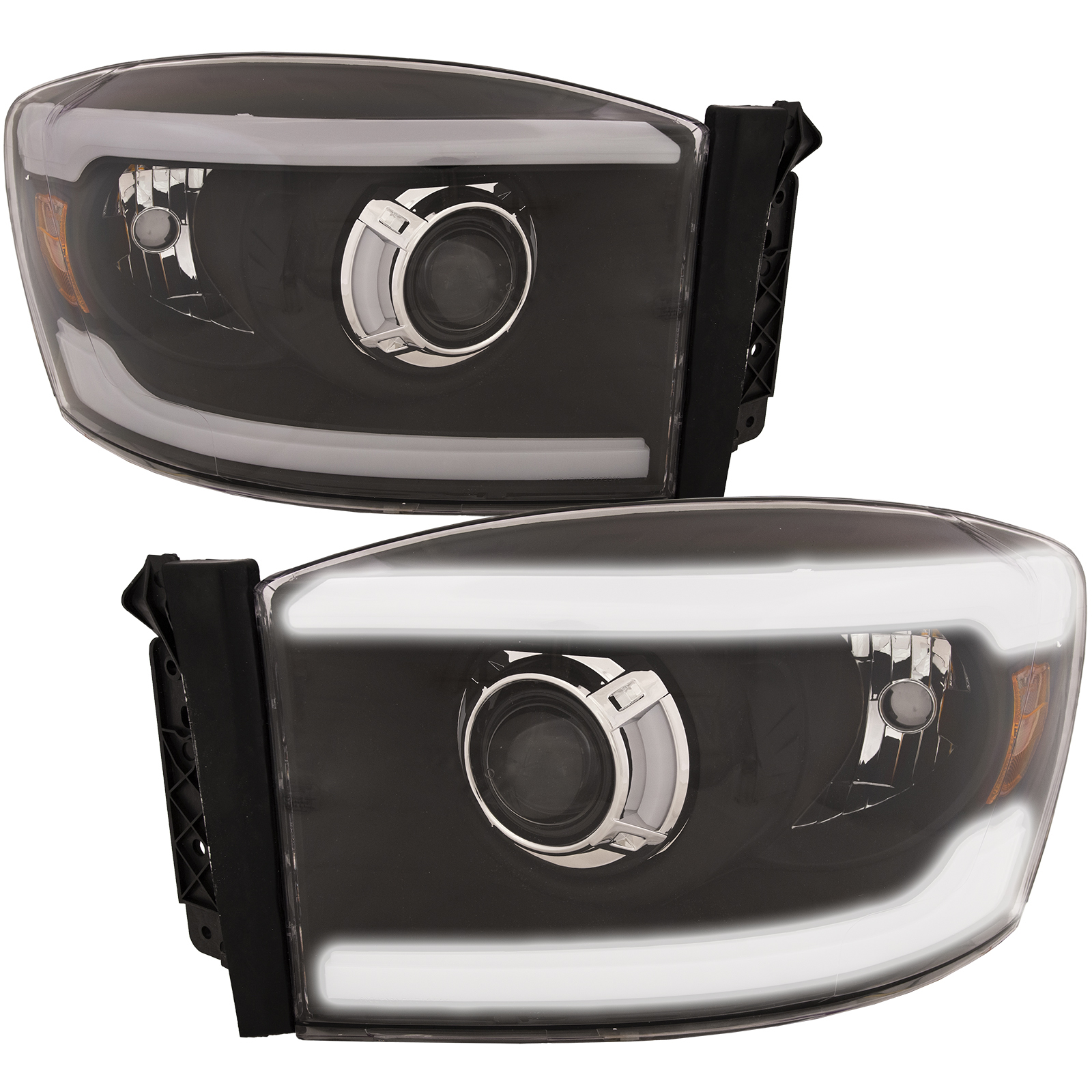 Headlight Set For 07-08 Dodge Ram 1500, 07-08 Dodge Ram 2500, 07-08 Dodge Ram 3500