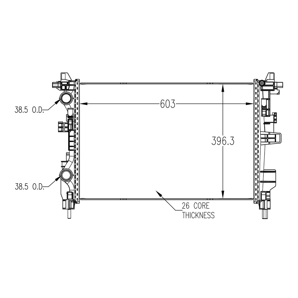Radiator For 2015-2020 500X ProMaster City Renegade