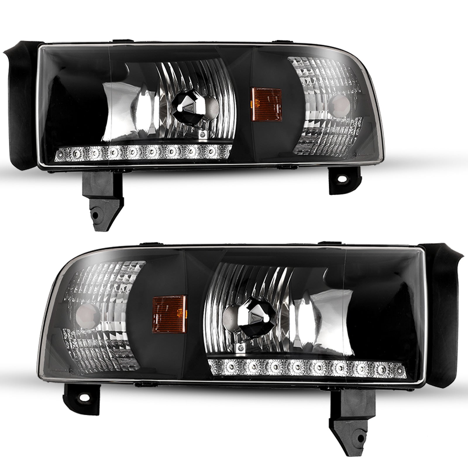 Headlight Set For 94-01 Dodge Ram 1500, 94-02 Dodge Ram 2500, 94-02 Dodge Ram 3500
