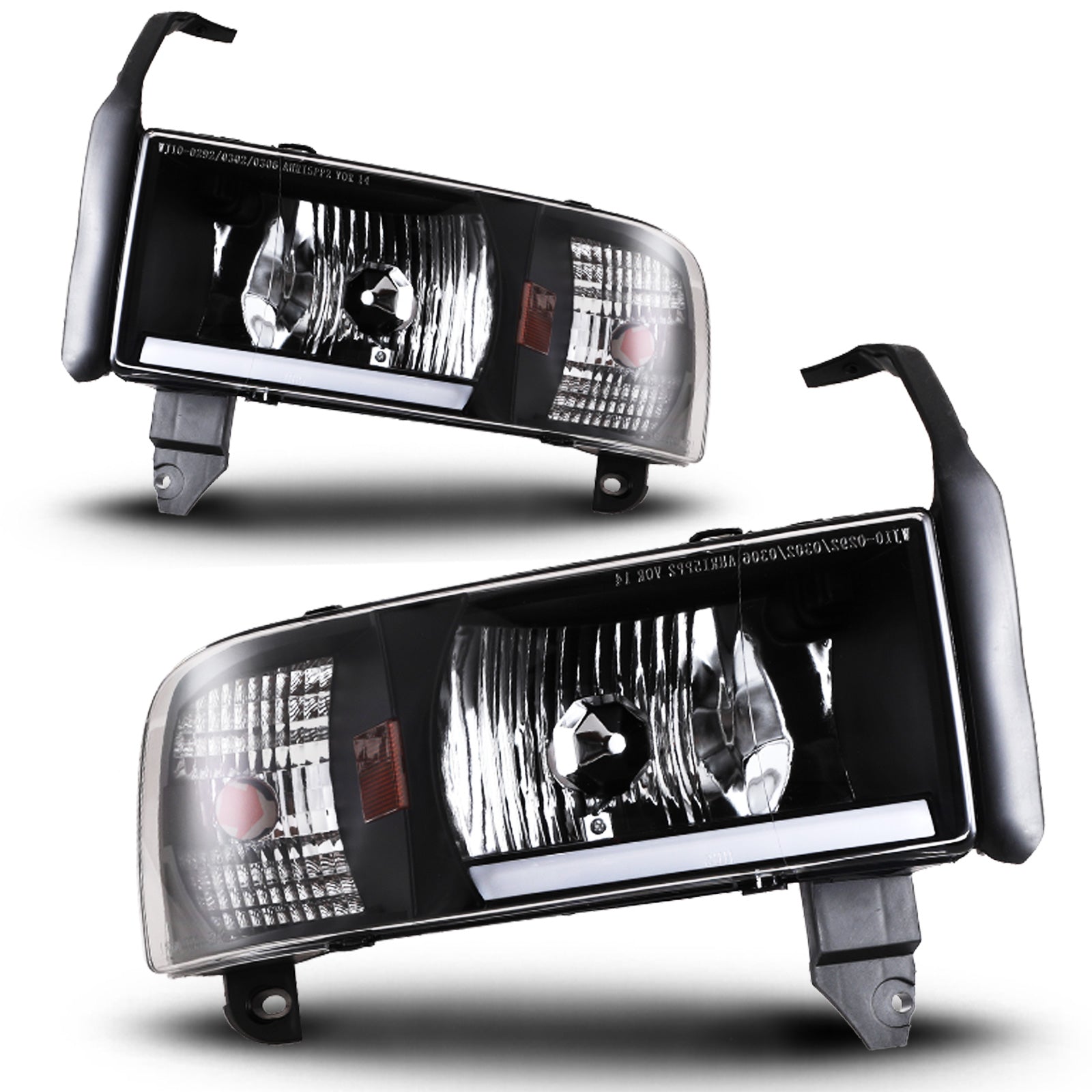 Headlight Set For 94-01 Dodge Ram 1500, 94-02 Dodge Ram 2500, 94-02 Dodge Ram 3500