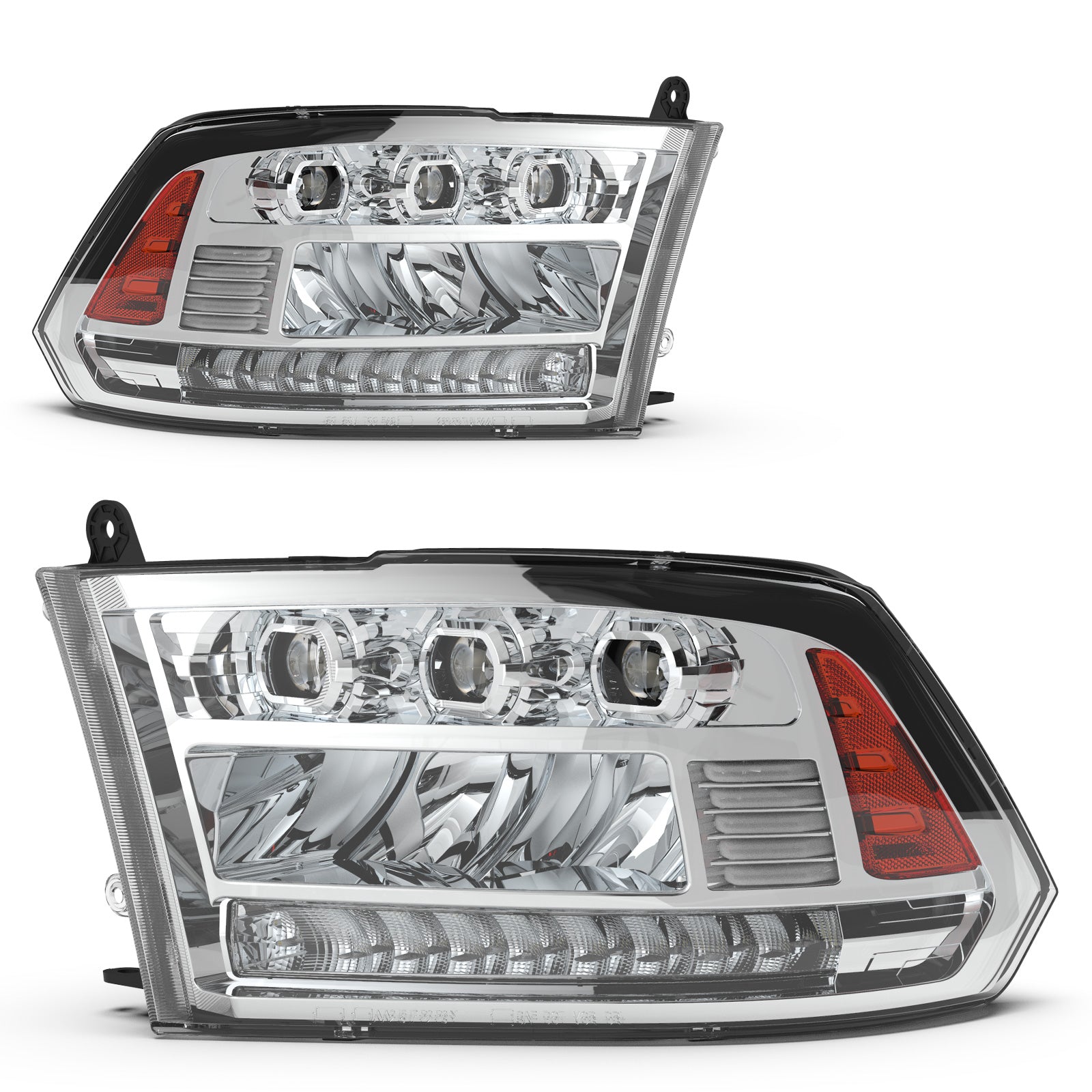 Headlight Set For 13-18 Dodge Ram 1500, 13-18 Dodge Ram 2500, 13-18 Dodge Ram 3500
