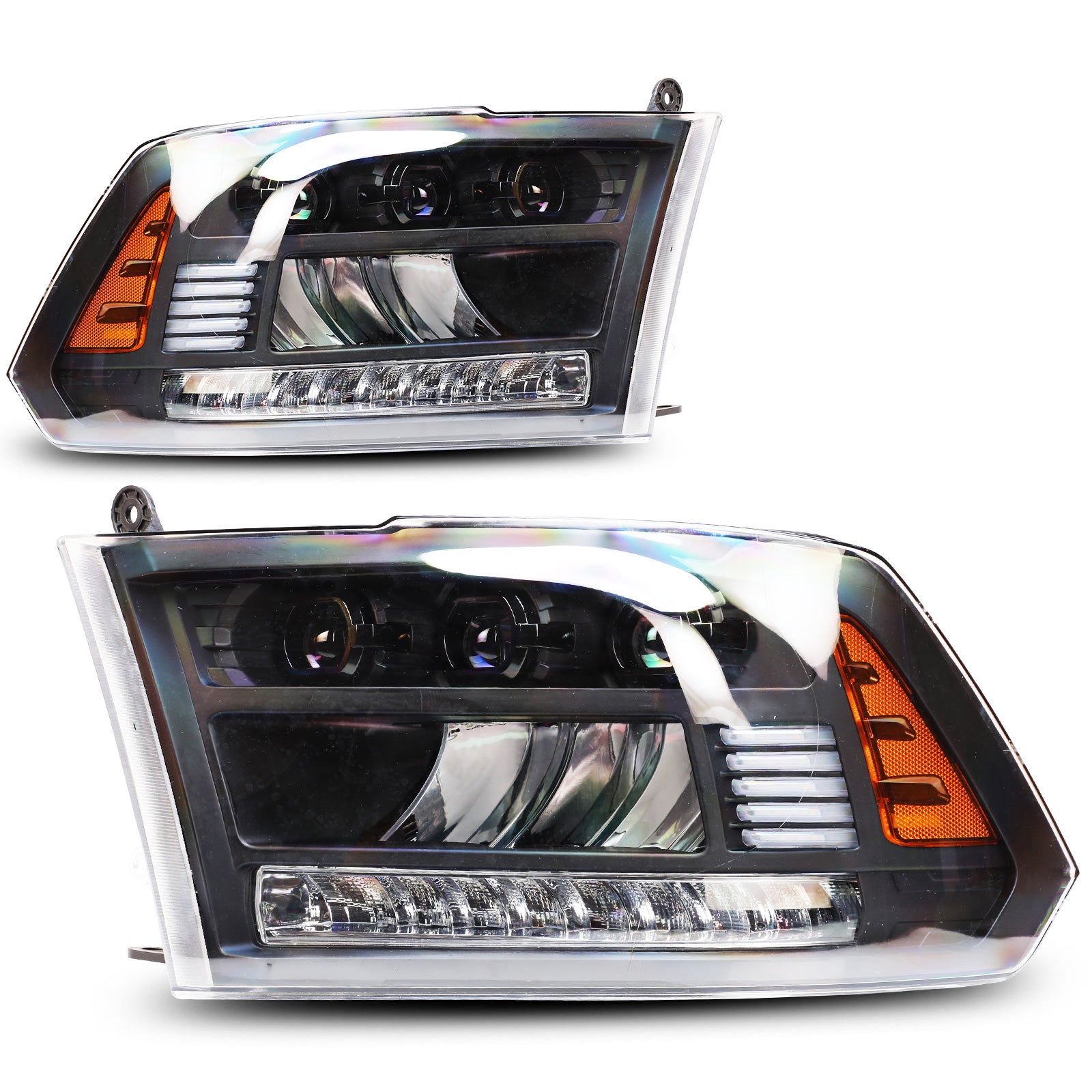 Headlight Set For 13-18 Dodge Ram 1500, 13-18 Dodge Ram 2500, 13-18 Dodge Ram 3500
