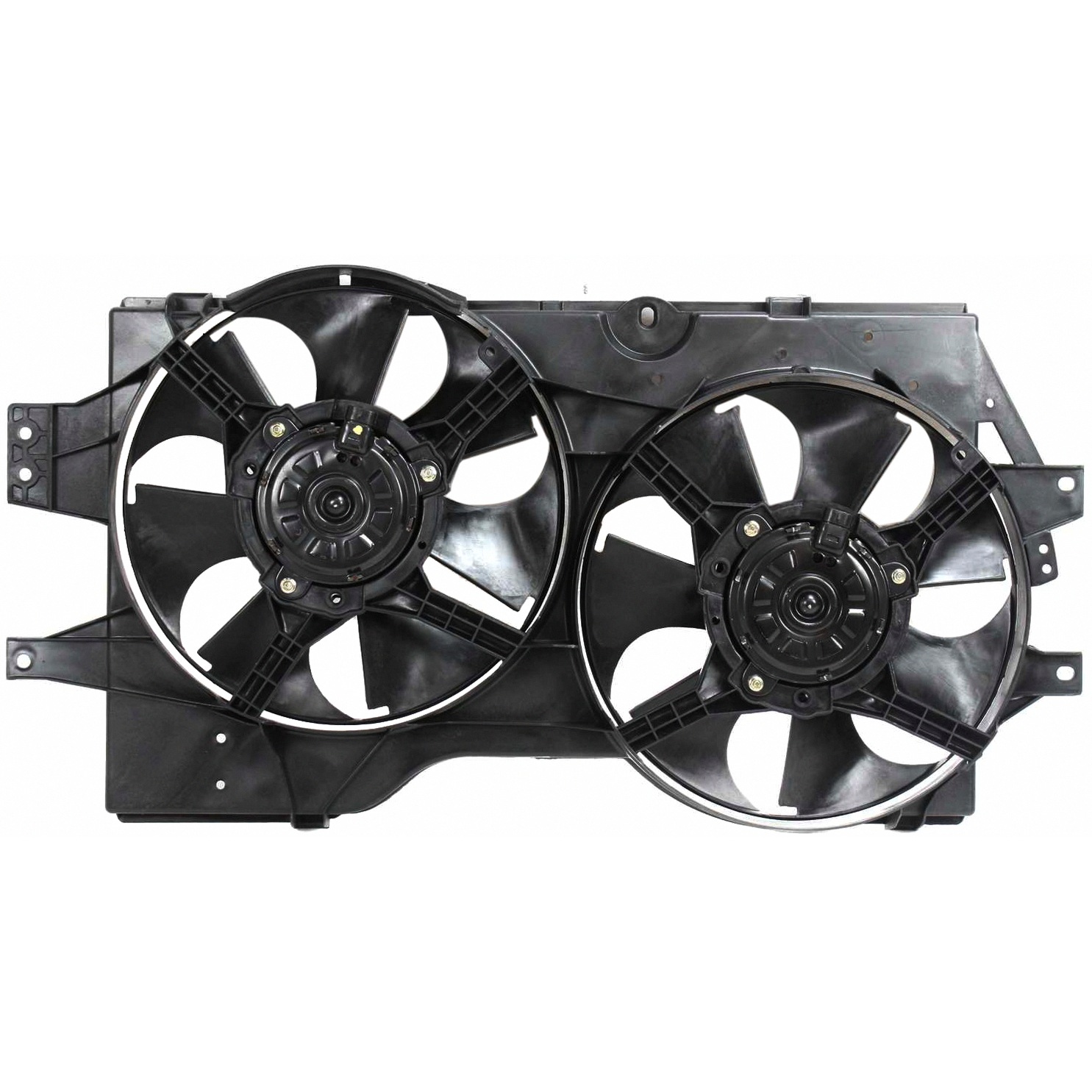 Dual Radiator And Condenser Fan Assembly For 96-00 Chrysler Town & Country, 96-00 Dodge Caravan, 96-00 Plymouth Voyager