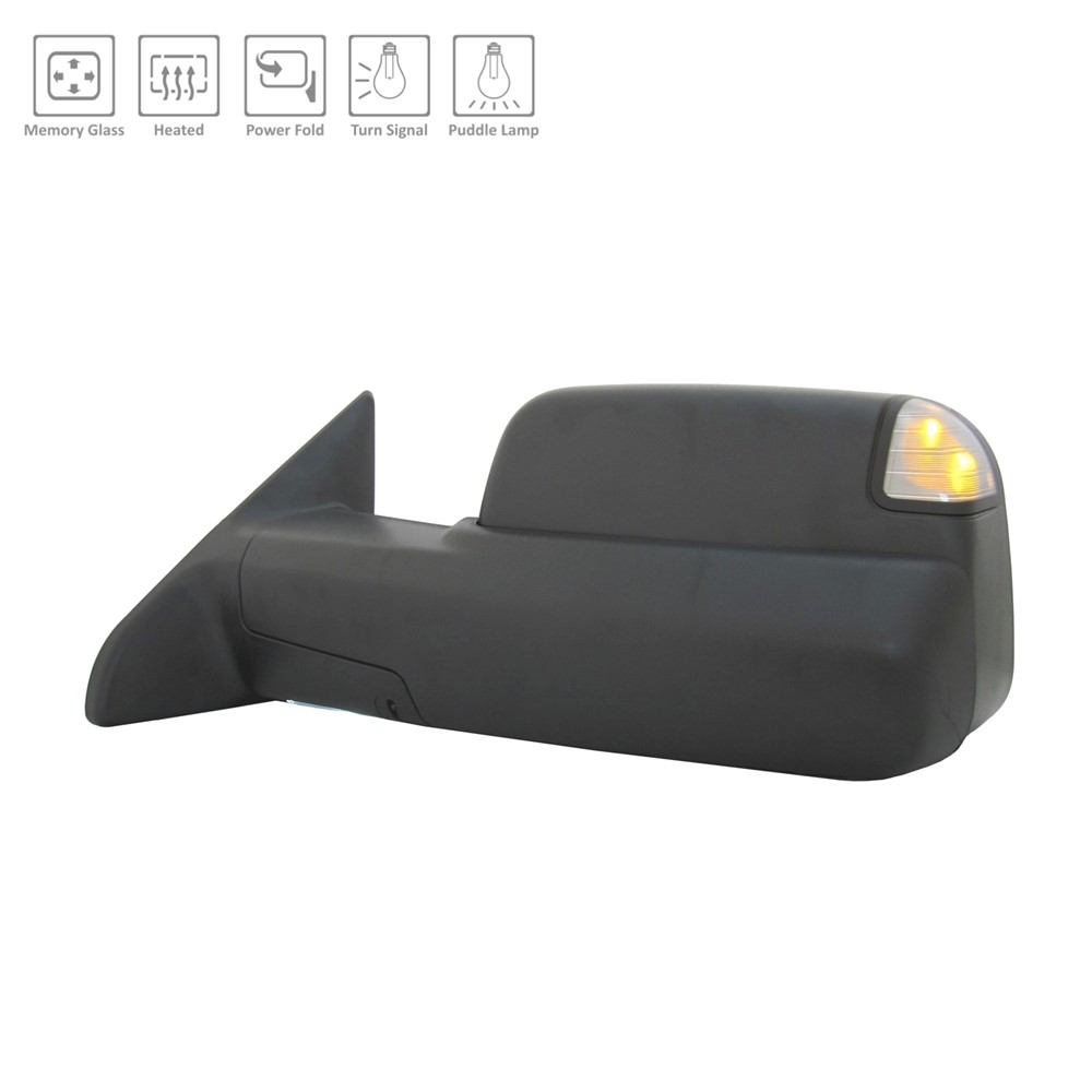 Left Driver Side Door Mirror For 15-18 Ram 2500, 15-16 Ram 3500