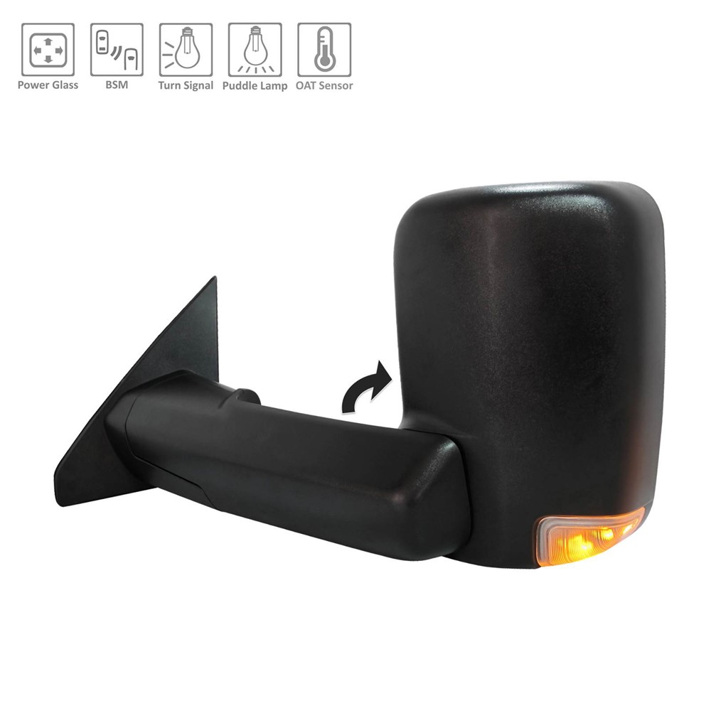 Left Driver Side Door Mirror For 19-24 Ram 1500