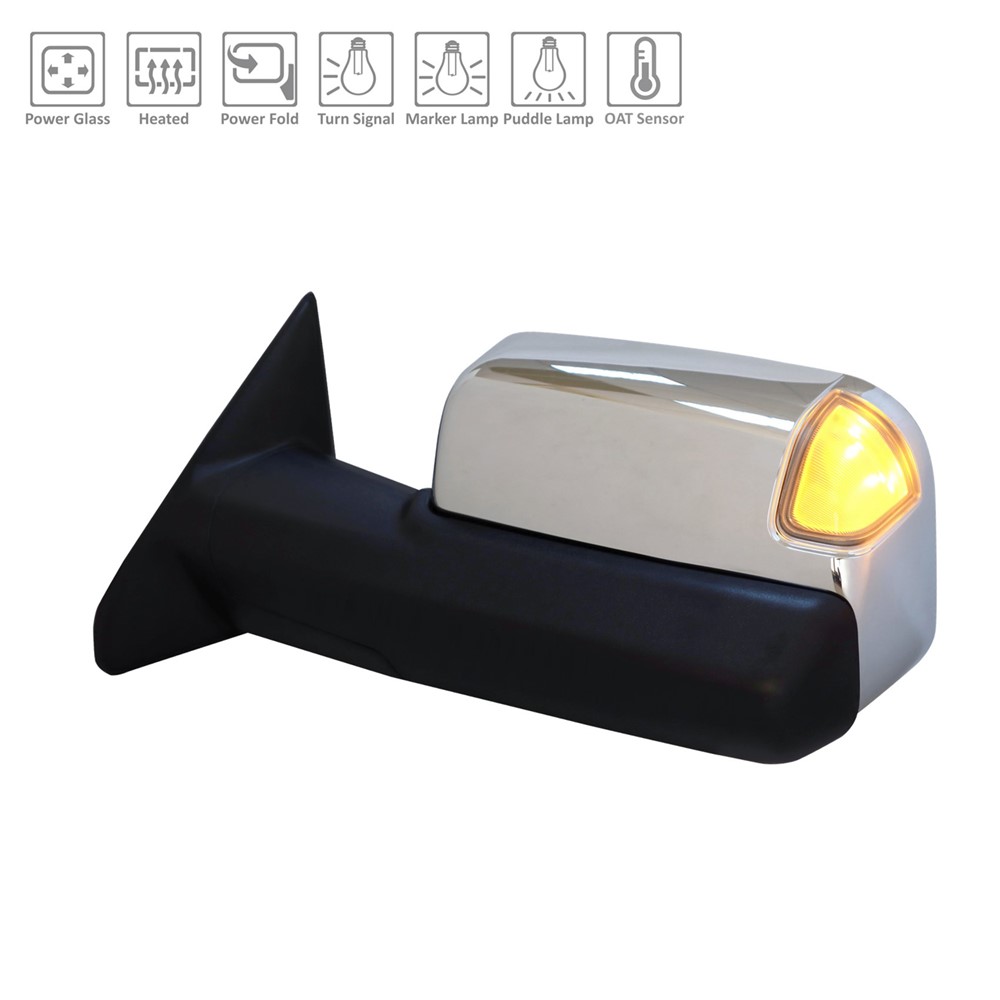 Left Driver Side Door Mirror For 19-20 Ram 2500, 19-20 Ram 3500