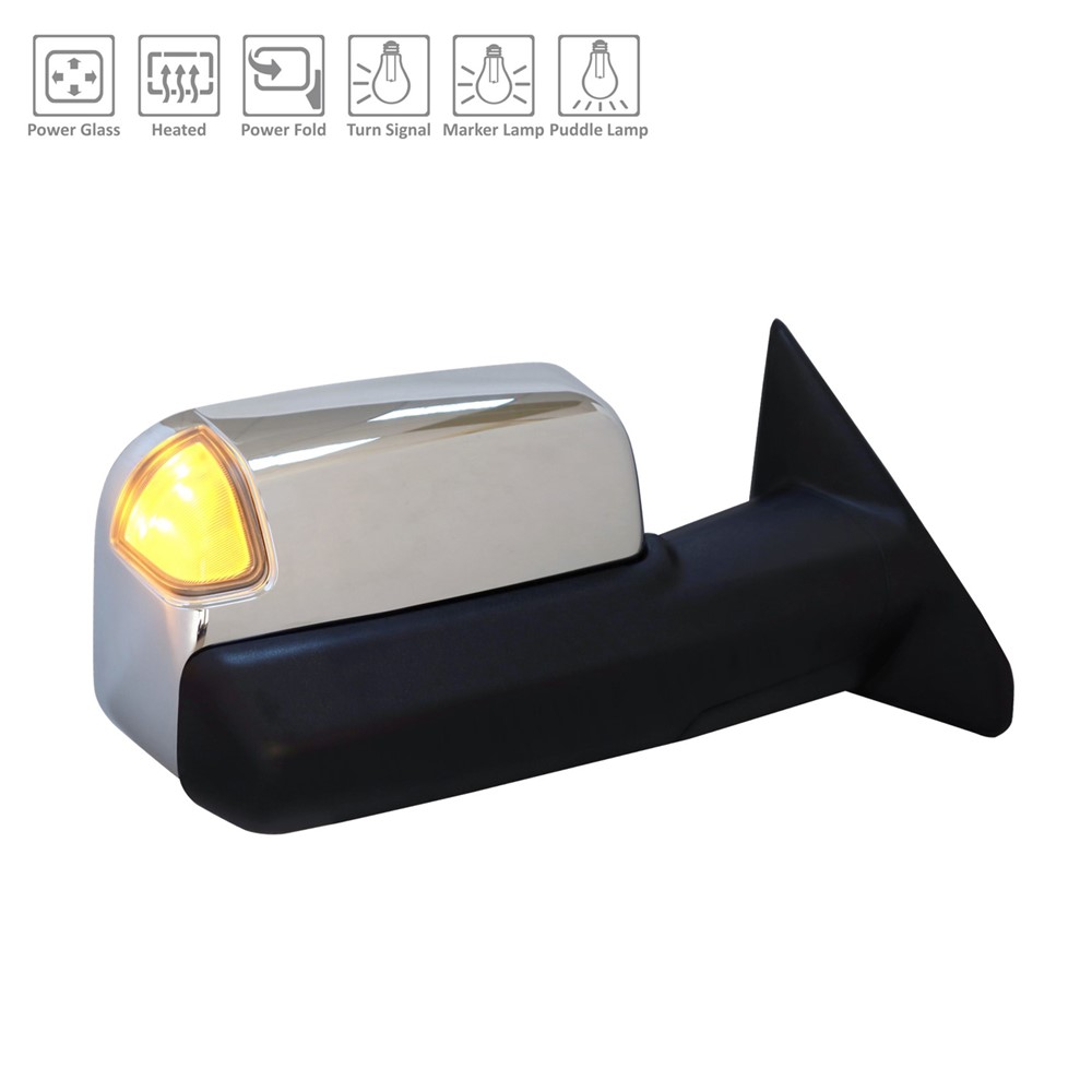Right Passenger Side Door Mirror For 19-22 Ram 2500, 19-22 Ram 3500