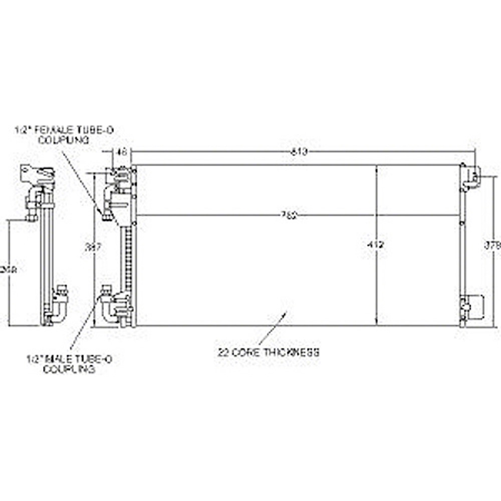 A/C Condenser For 98-02 Lincoln Continental