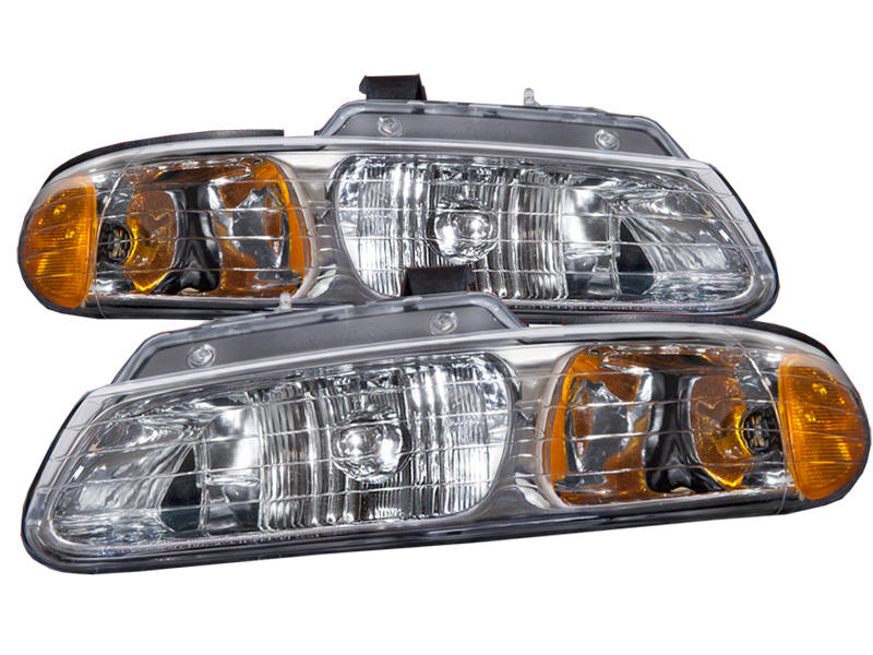 Headlight Set For 00 Chrysler Town & Country, 00 Dodge Caravan, 00 Plymouth Voyager