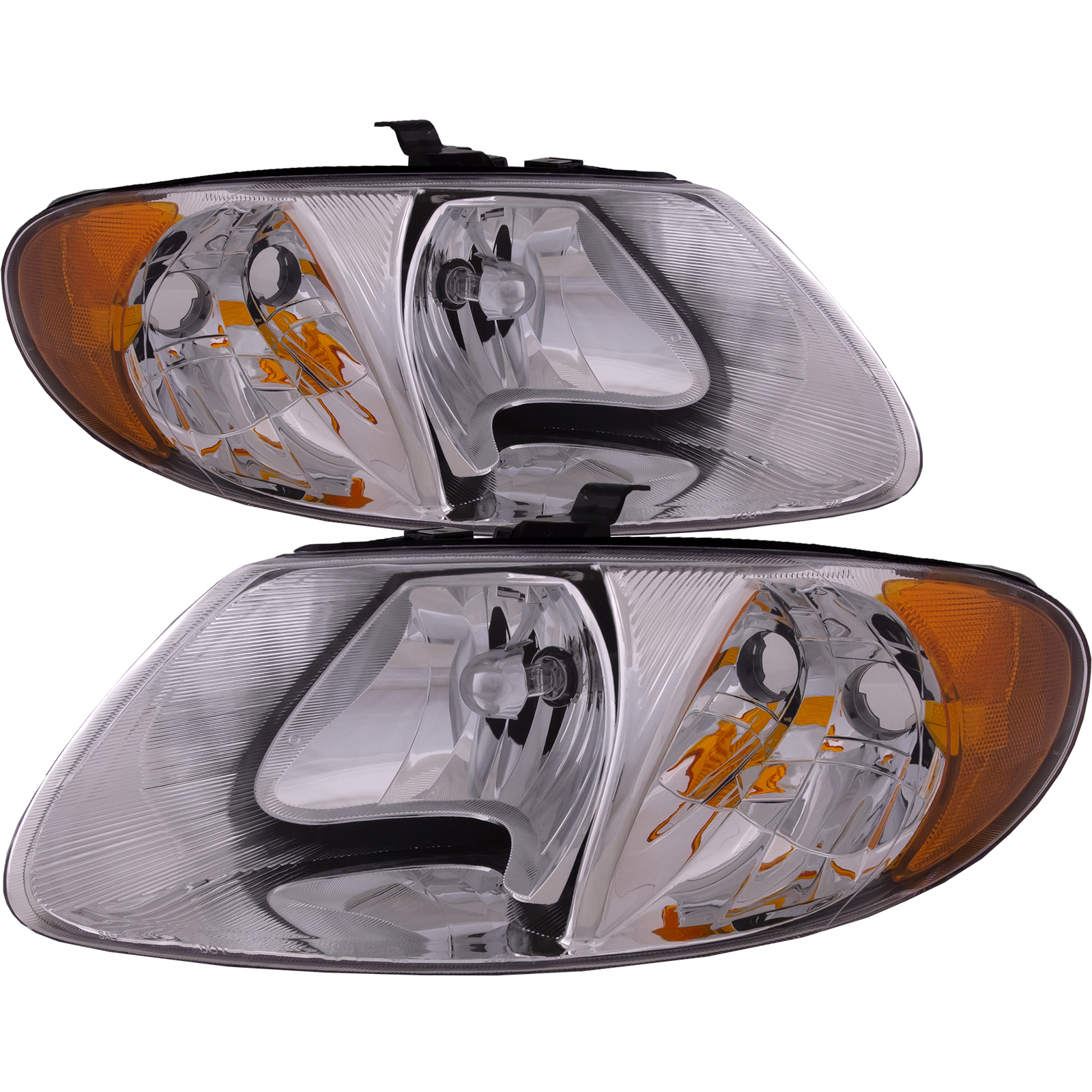 Headlight Set For 01-07 Chrysler Town & Country, 01-07 Chrysler Voyager, 01-07 Dodge Caravan, 01-07 Dodge Grand Caravan