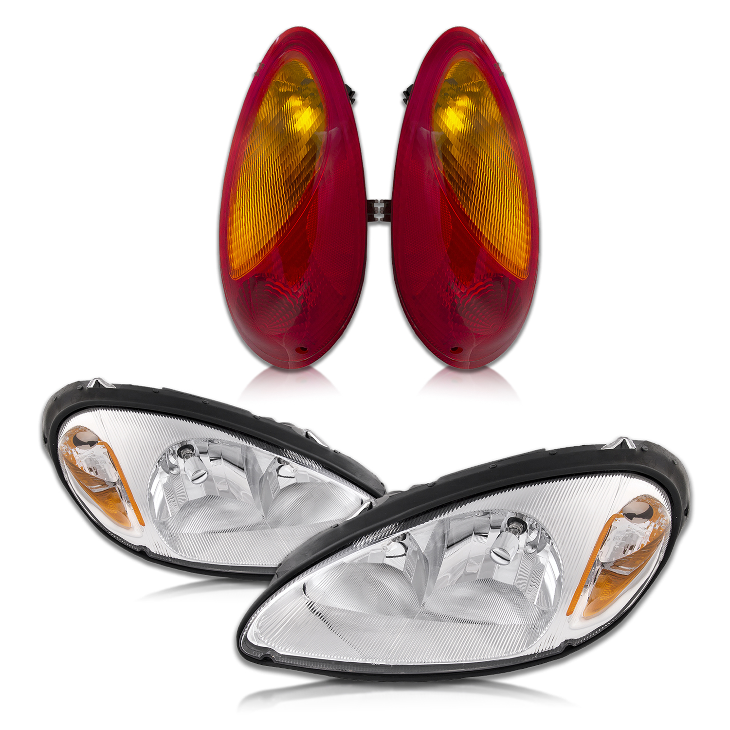 Headlight Set For 01-05 Chrysler PT Cruiser