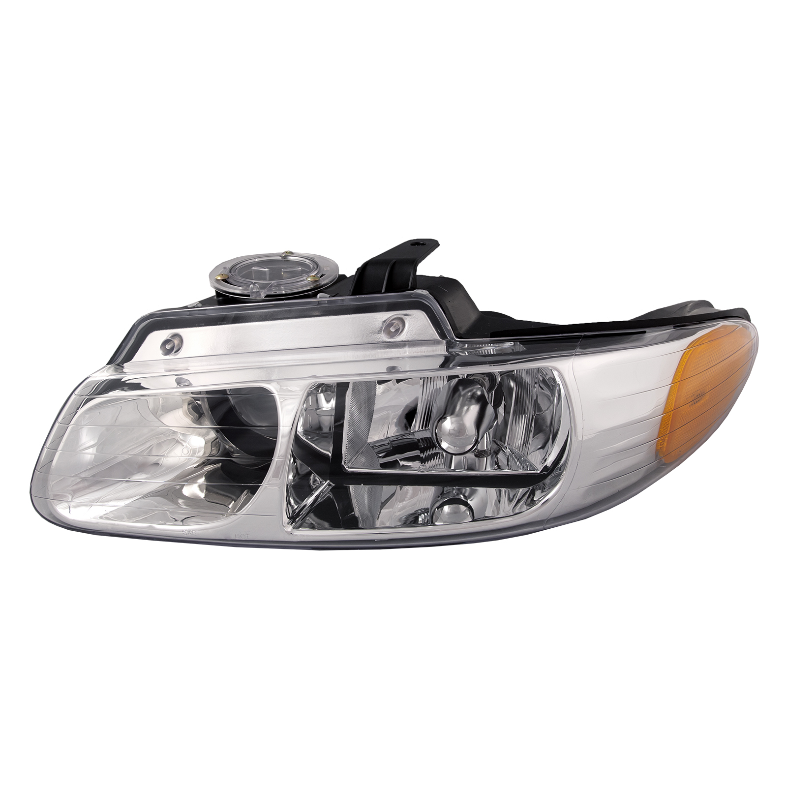 Left Driver Side Headlight For 96-99 Chrysler Town & Country, 96-99 Dodge Caravan, 96-99 Plymouth Voyager