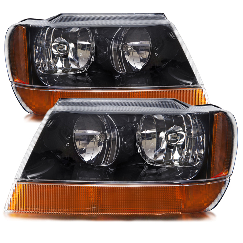 Headlight Set For 99-04 Jeep Grand Cherokee