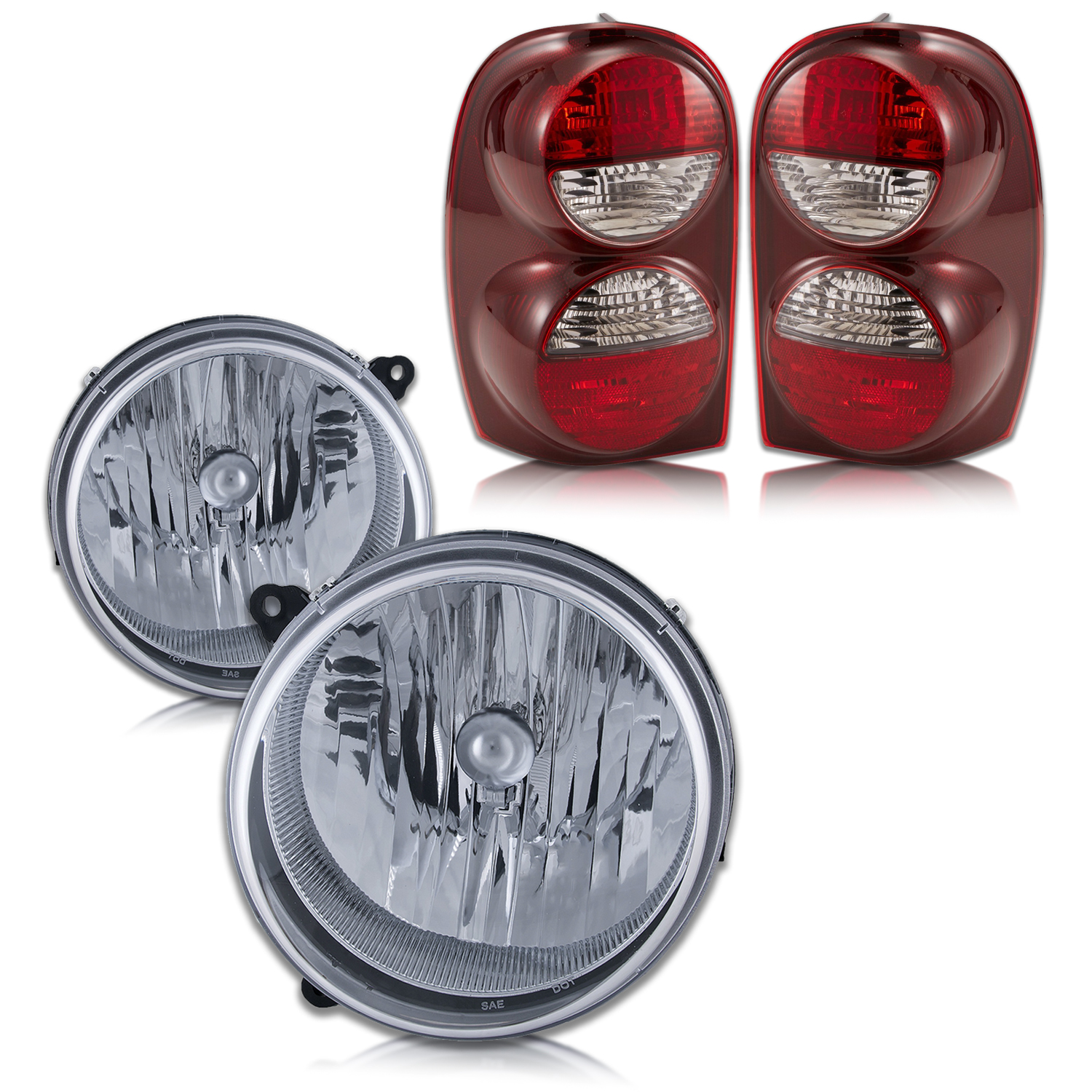 Headlight Set For 02-07 Jeep Liberty