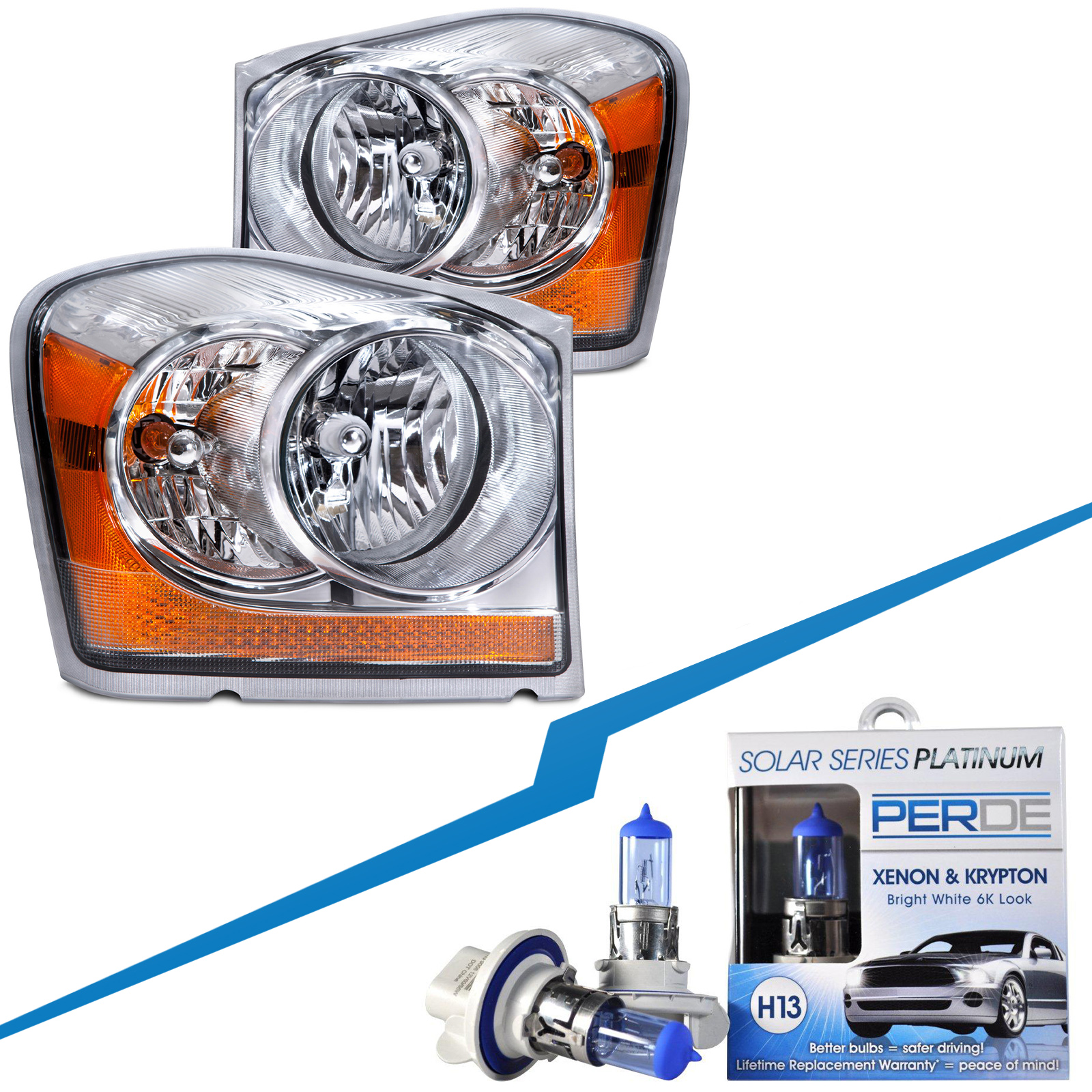 Headlight Set For 04-05 Dodge Durango