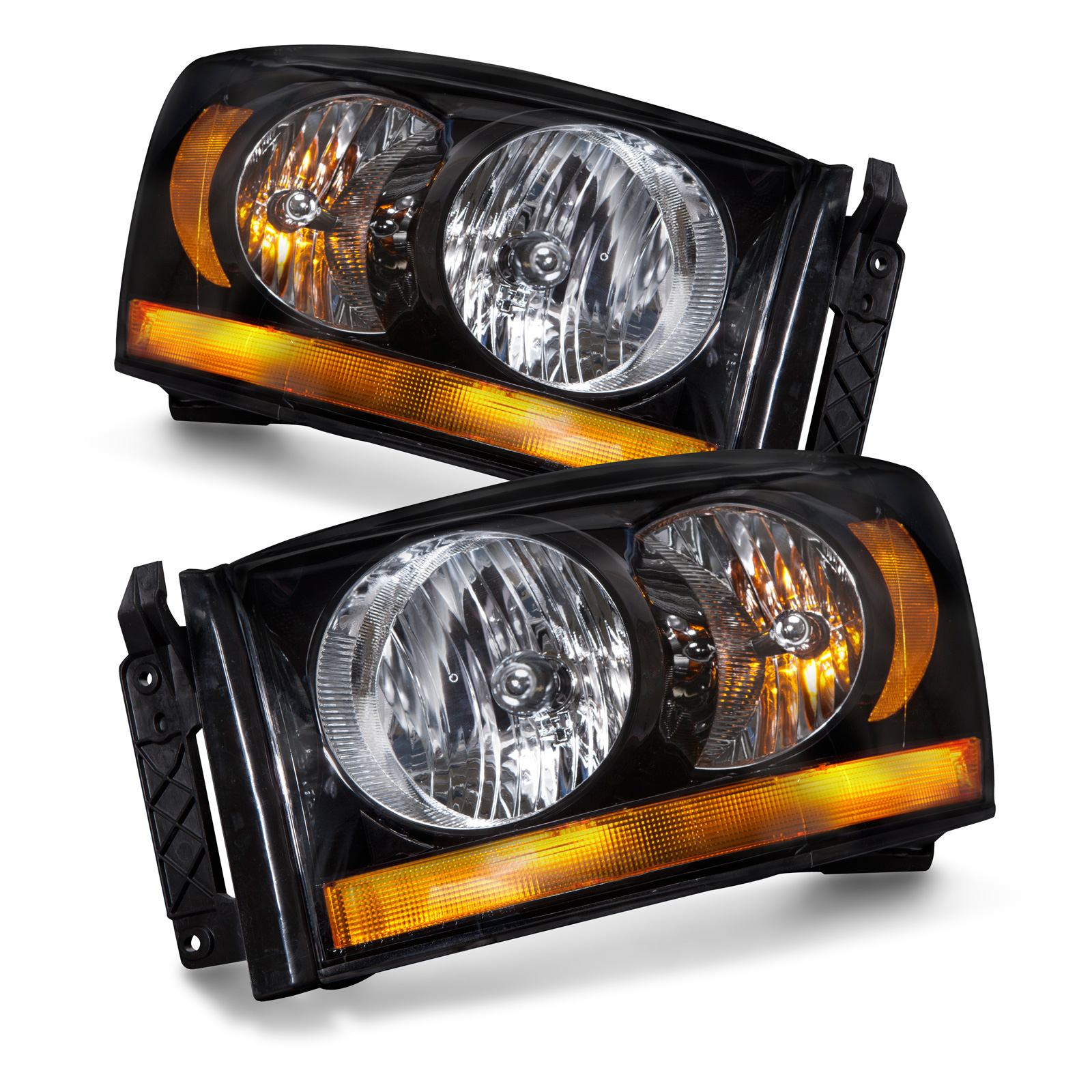 Headlight Set For 06 Dodge Ram 1500, 06 Dodge Ram 2500, 06 Dodge Ram 3500
