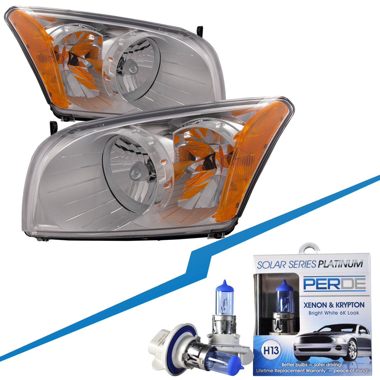 Headlight Set For 07-12 Dodge Caliber