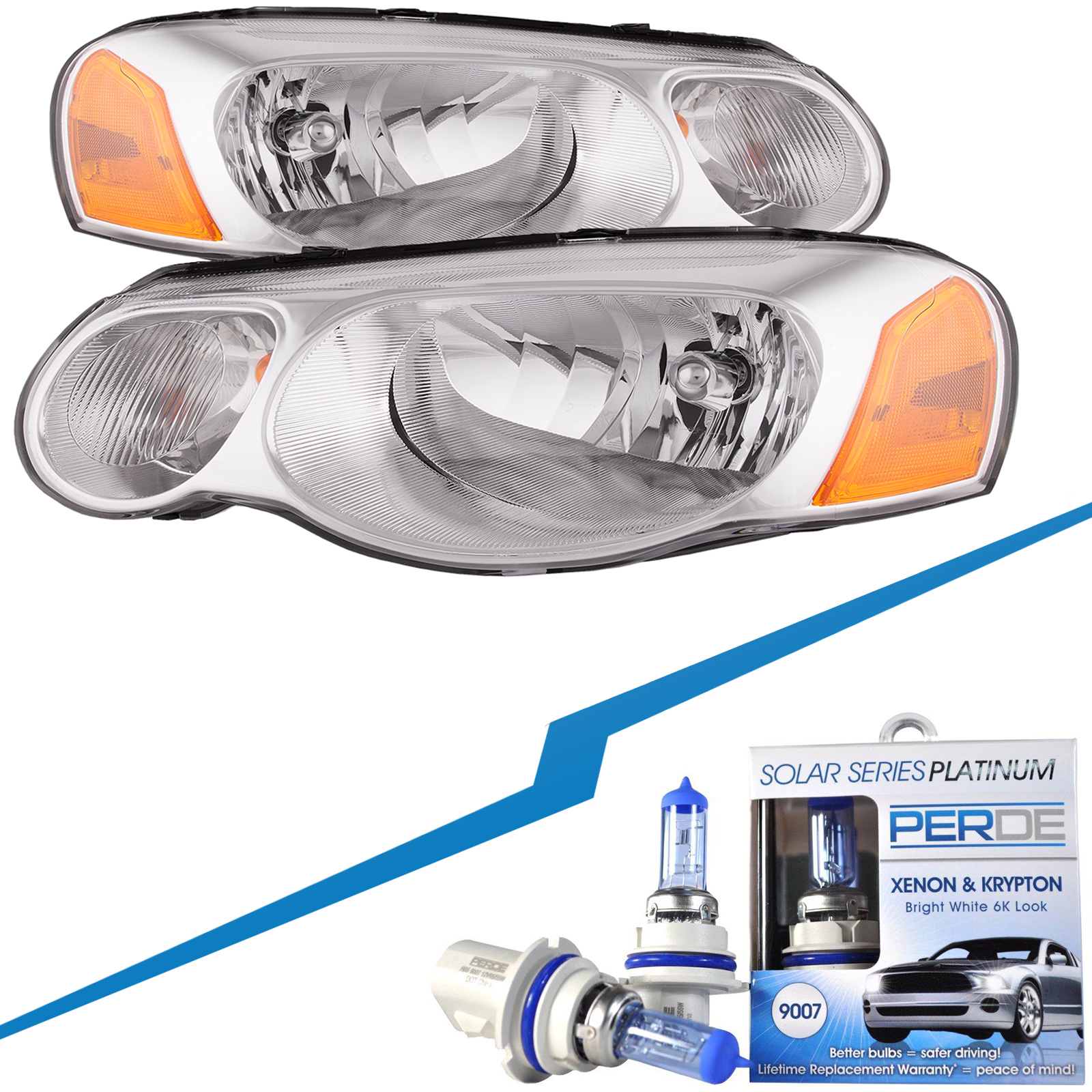 Headlight Set For 04-06 Chrysler Sebring