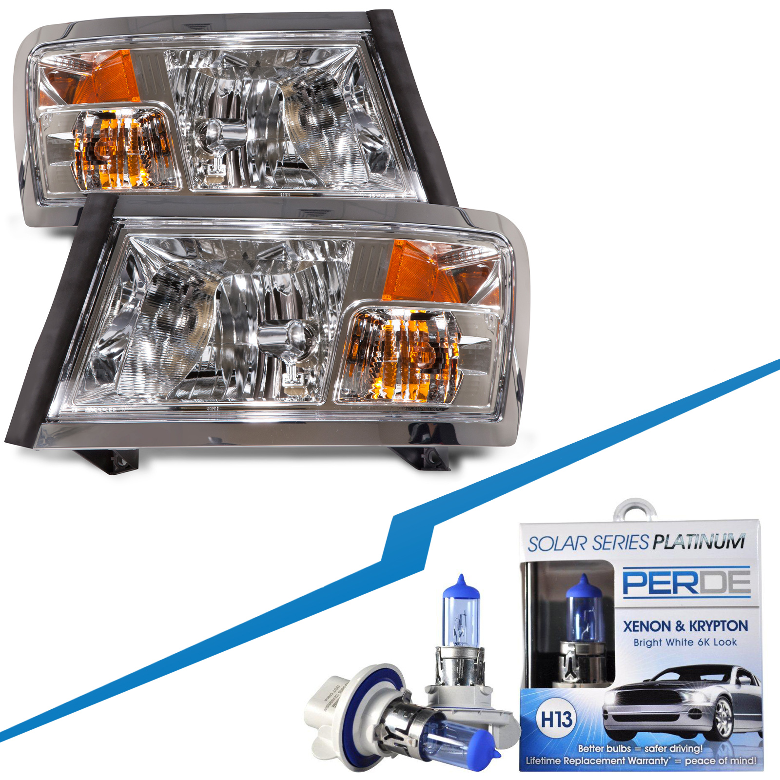 Headlight Set For 08-10 Dodge Dakota, 11 Ram Dakota