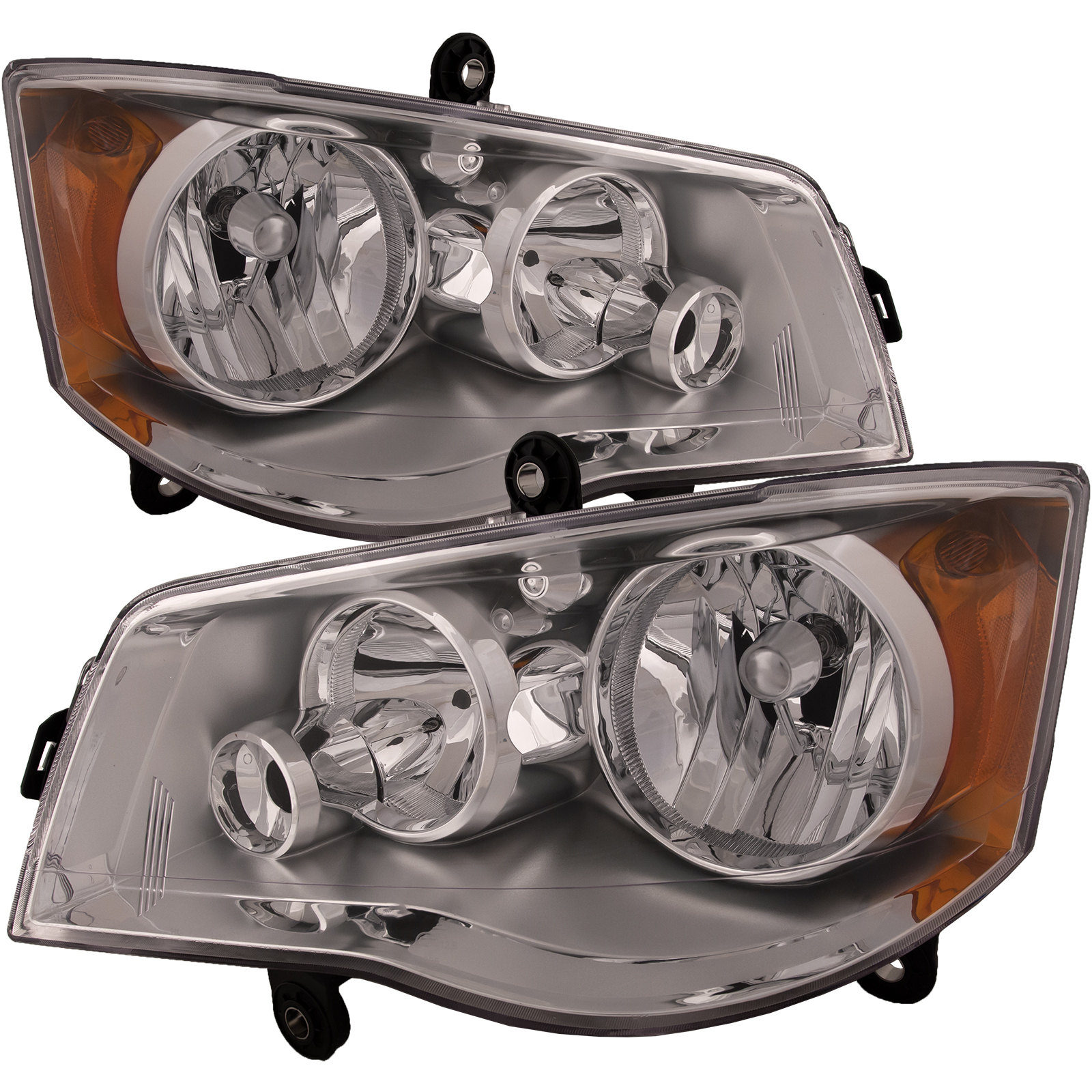 Headlight Set For 08-16 Chrysler Town & Country, 11-20 Dodge Grand Caravan