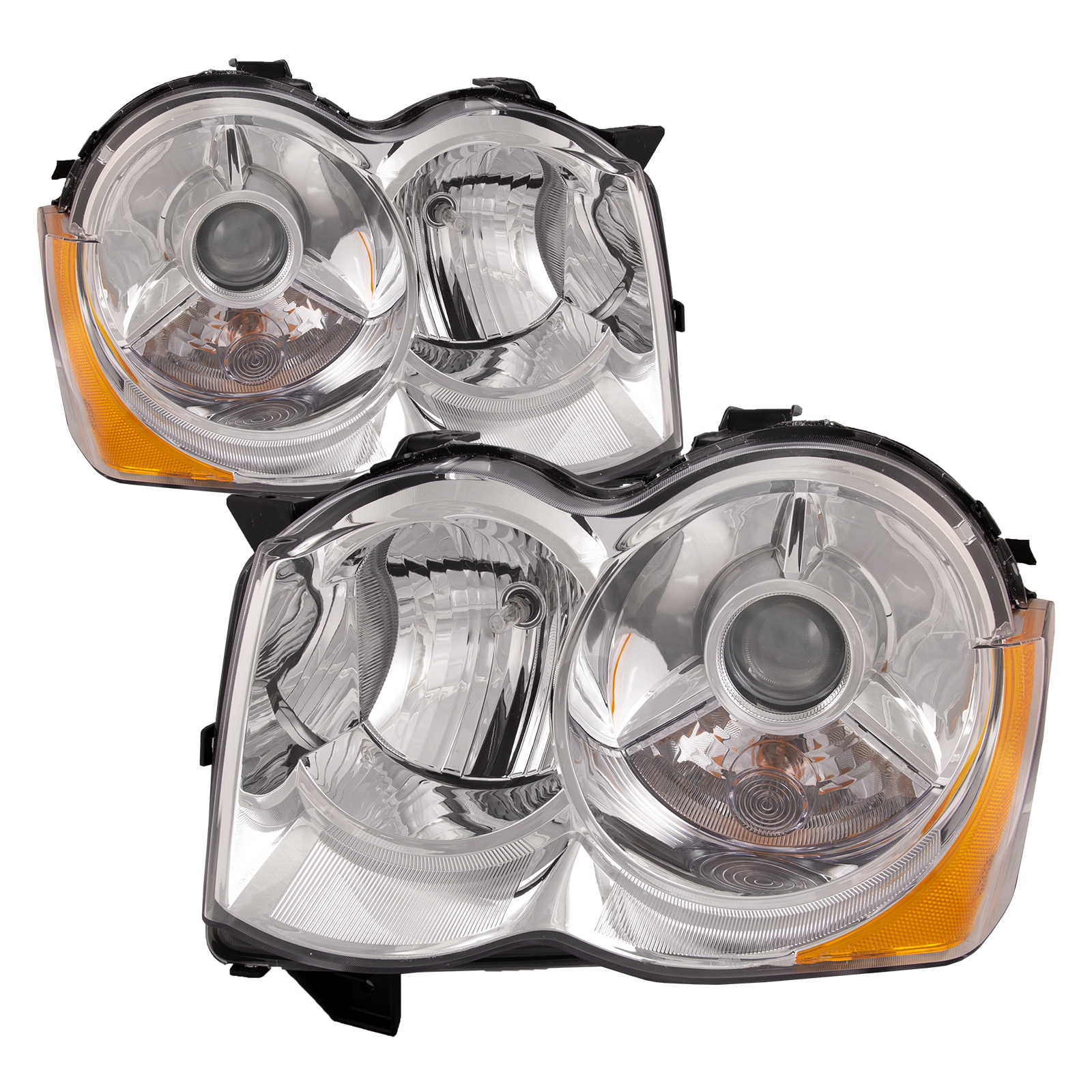 Headlight Set For 08-10 Jeep Grand Cherokee