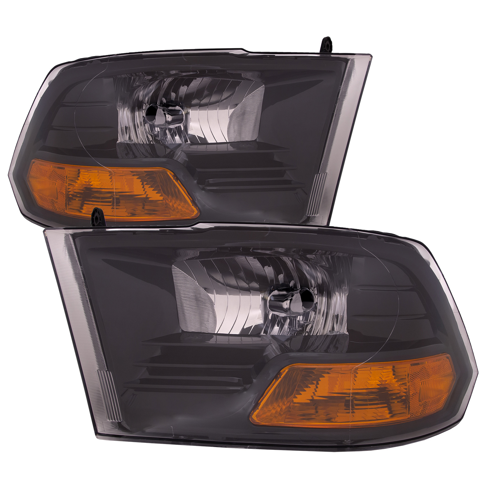 Headlight Set For 09-10 Dodge Ram 1500, 11-14 Ram 1500, 15-16 Ram 2500, 17-18 Ram 3500