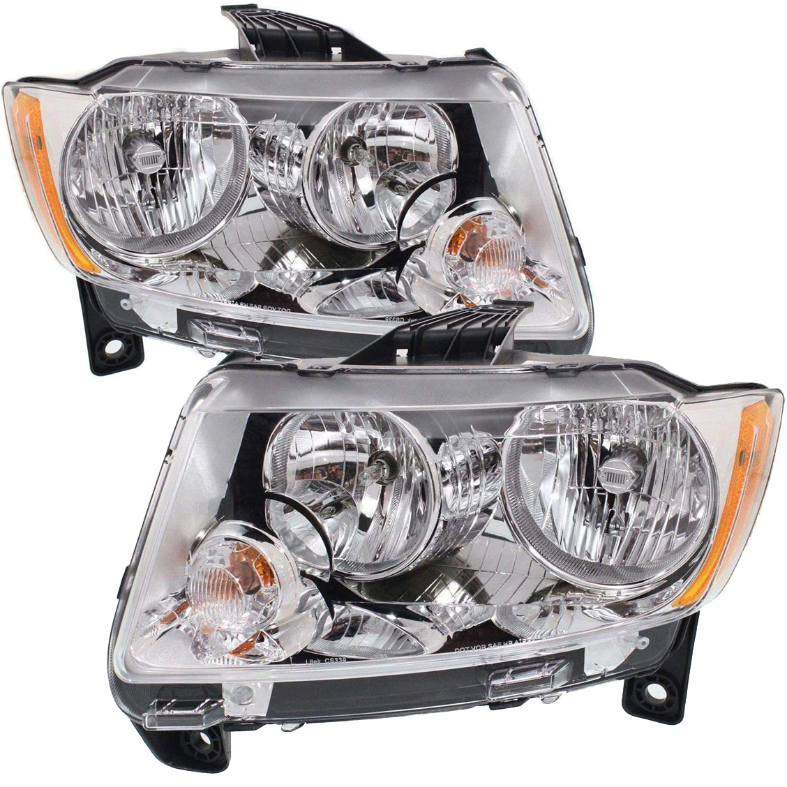 Headlight Set For 11-13 Jeep Grand Cherokee; CAPA Certified