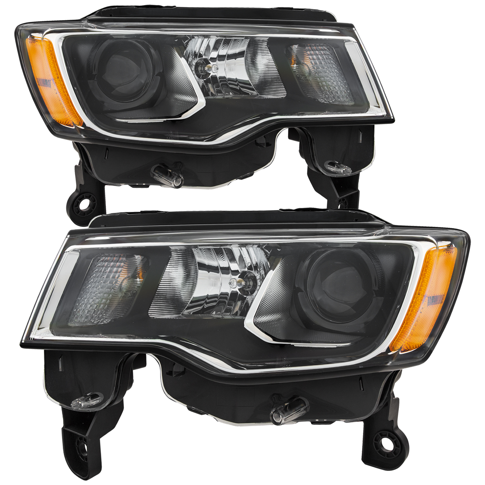 Headlight Set For 17-21 Jeep Grand Cherokee; CAPA Certified