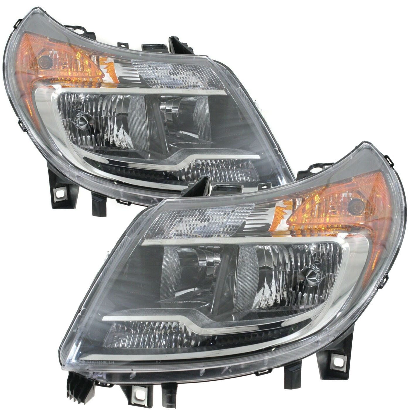 Headlight Set For 14-23 Ram ProMaster 1500, 14-23 Ram ProMaster 2500, 14-23 Ram ProMaster 3500; CAPA Certified