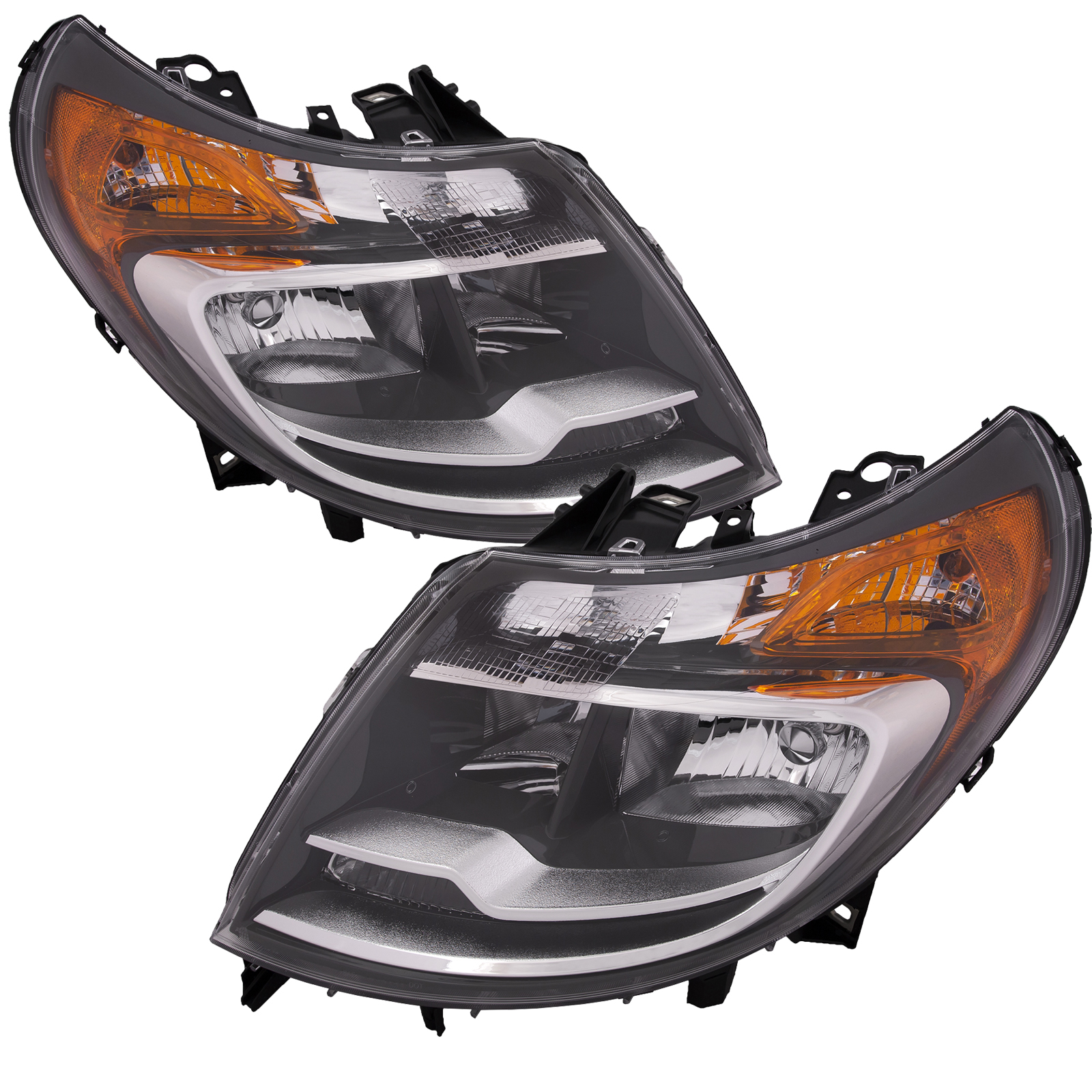 Headlight Set For 14-23 Ram ProMaster 1500, 14-23 Ram ProMaster 2500, 14-23 Ram ProMaster 3500; CAPA Certified