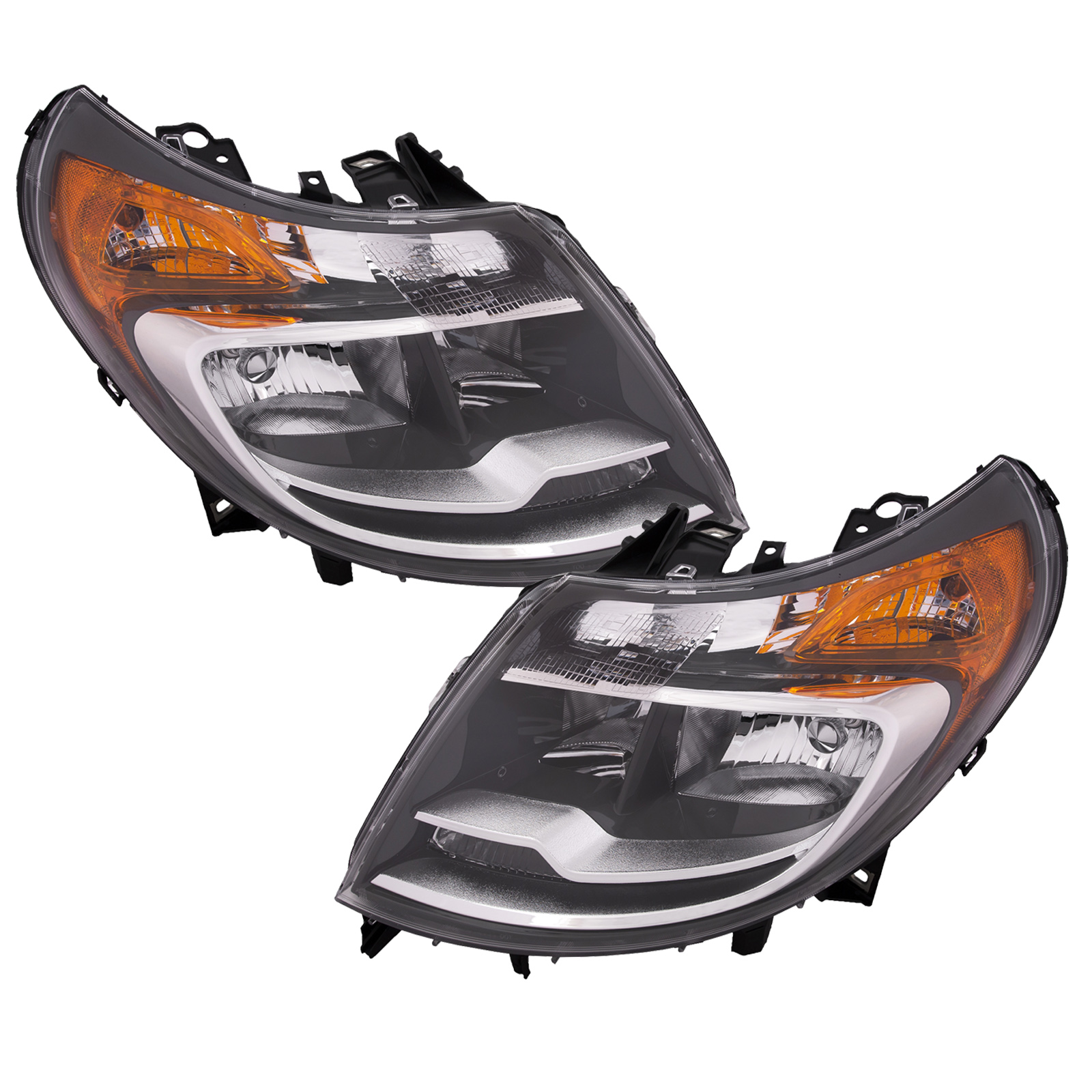 Headlight Set For 14-23 Ram ProMaster 1500, 14-23 Ram ProMaster 2500, 14-23 Ram ProMaster 3500