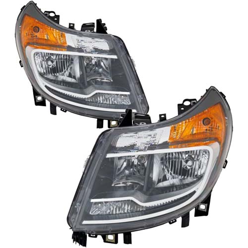 Headlight Set For 14-23 Ram ProMaster 1500, 14-23 Ram ProMaster 2500, 14-23 Ram ProMaster 3500; CAPA Certified