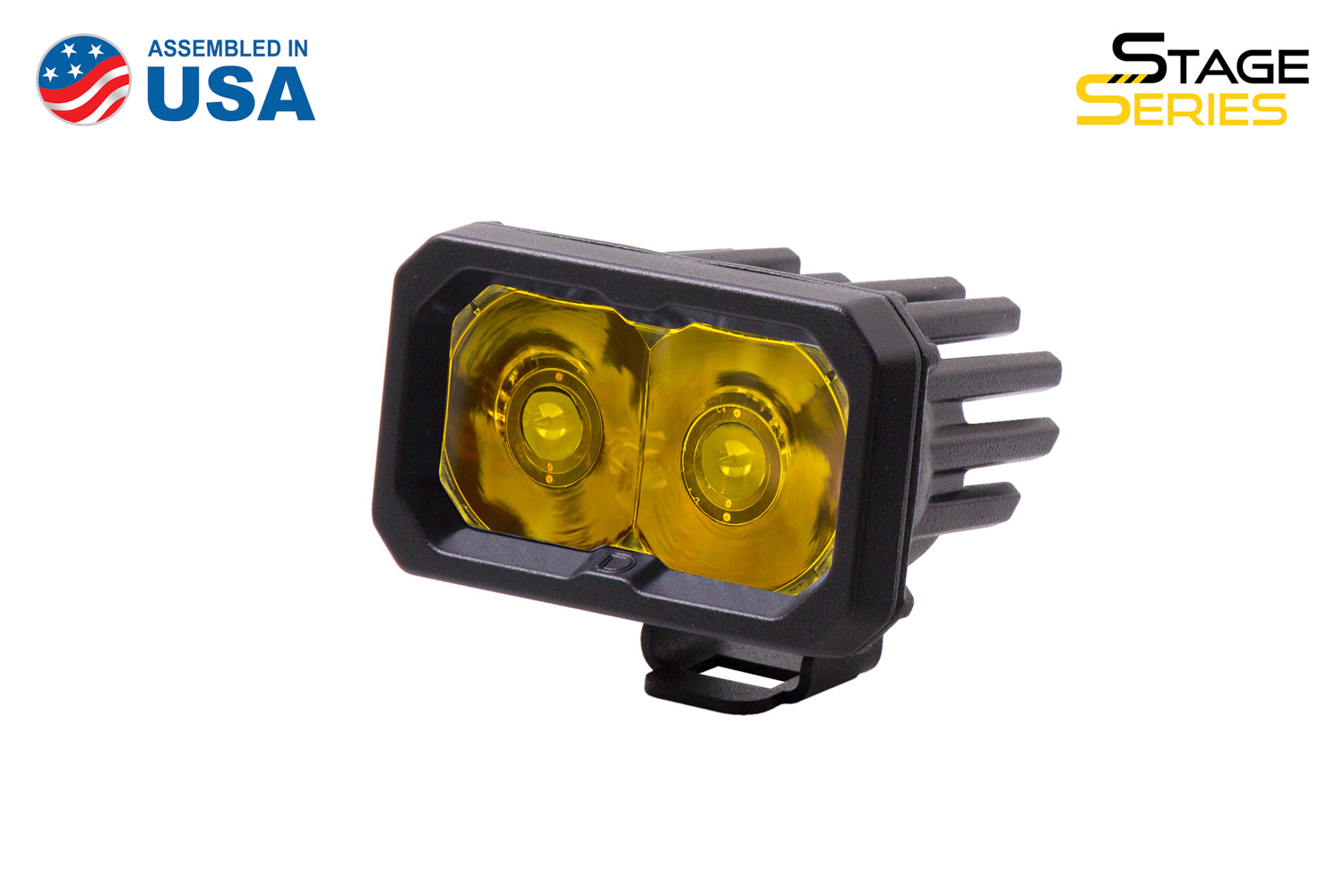 Stage Series 2 Inch LED Pod, Sport Yellow Spot Standard With Amber Back Light Single