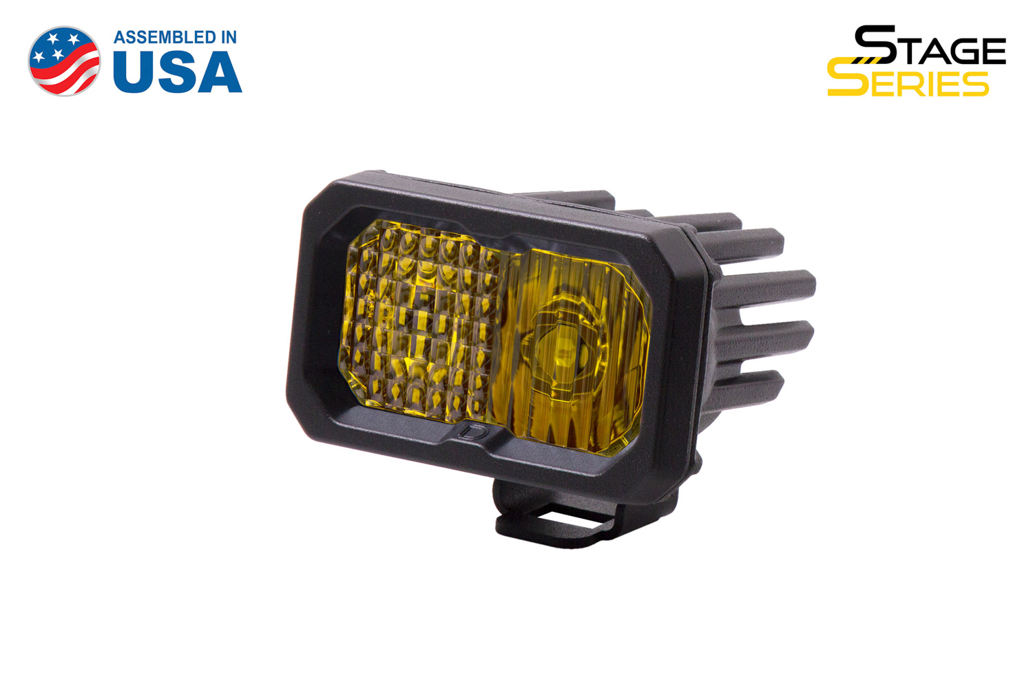 Stage Series 2 Inch LED Pod, Pro Yellow Combo Standard With Amber Back Light Single Diode Dynamics