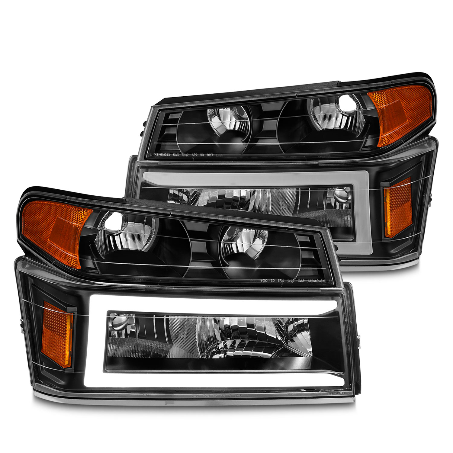 Headlight Set For 2004-2012 Chevrolet GMC Isuzu