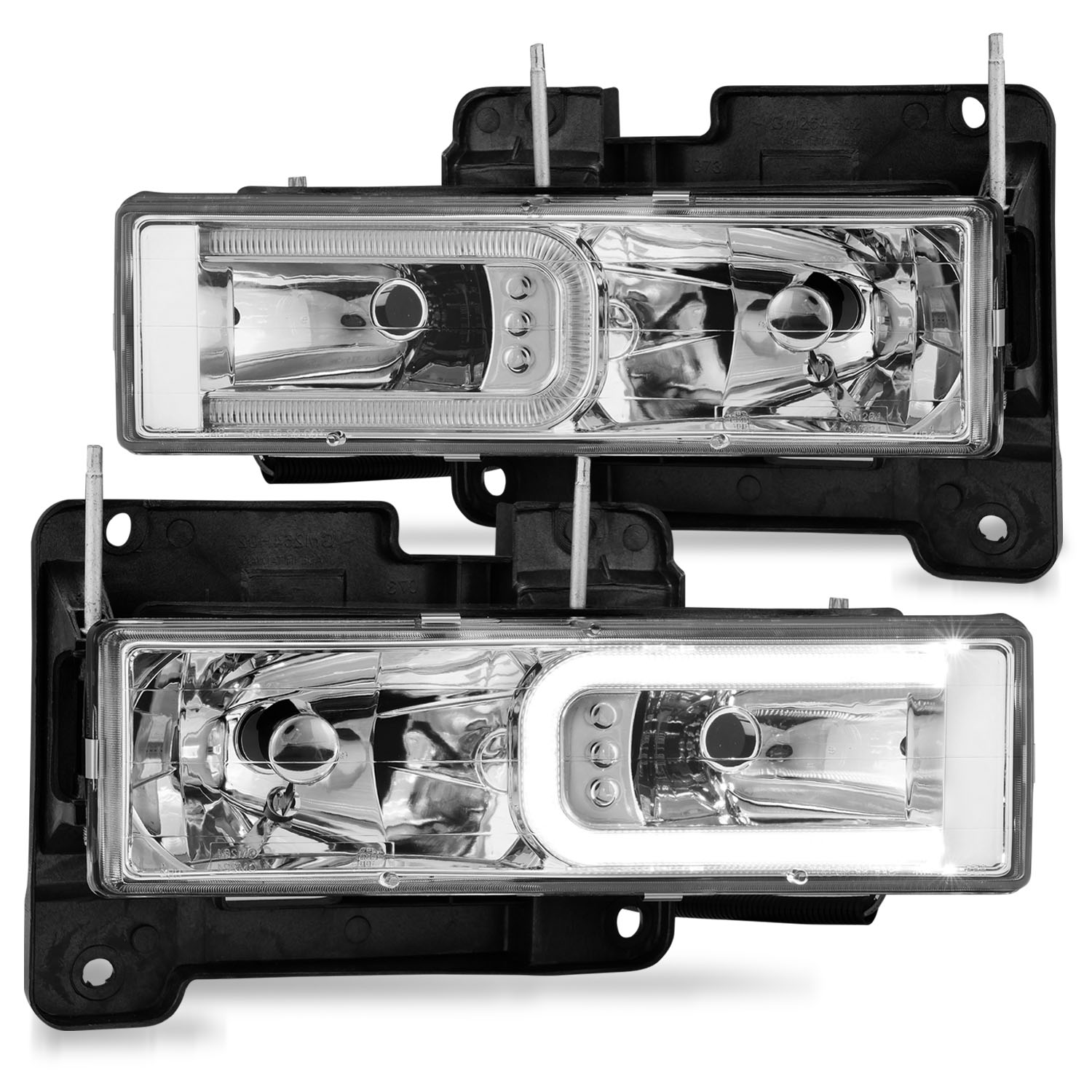 Headlight Set For 1988-2000 Cadillac Chevrolet GMC