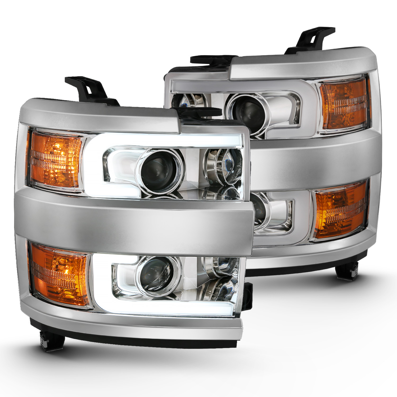 Headlight Set For 15-19 Chevrolet Silverado 2500 HD, 15-19 Chevrolet Silverado 3500 HD