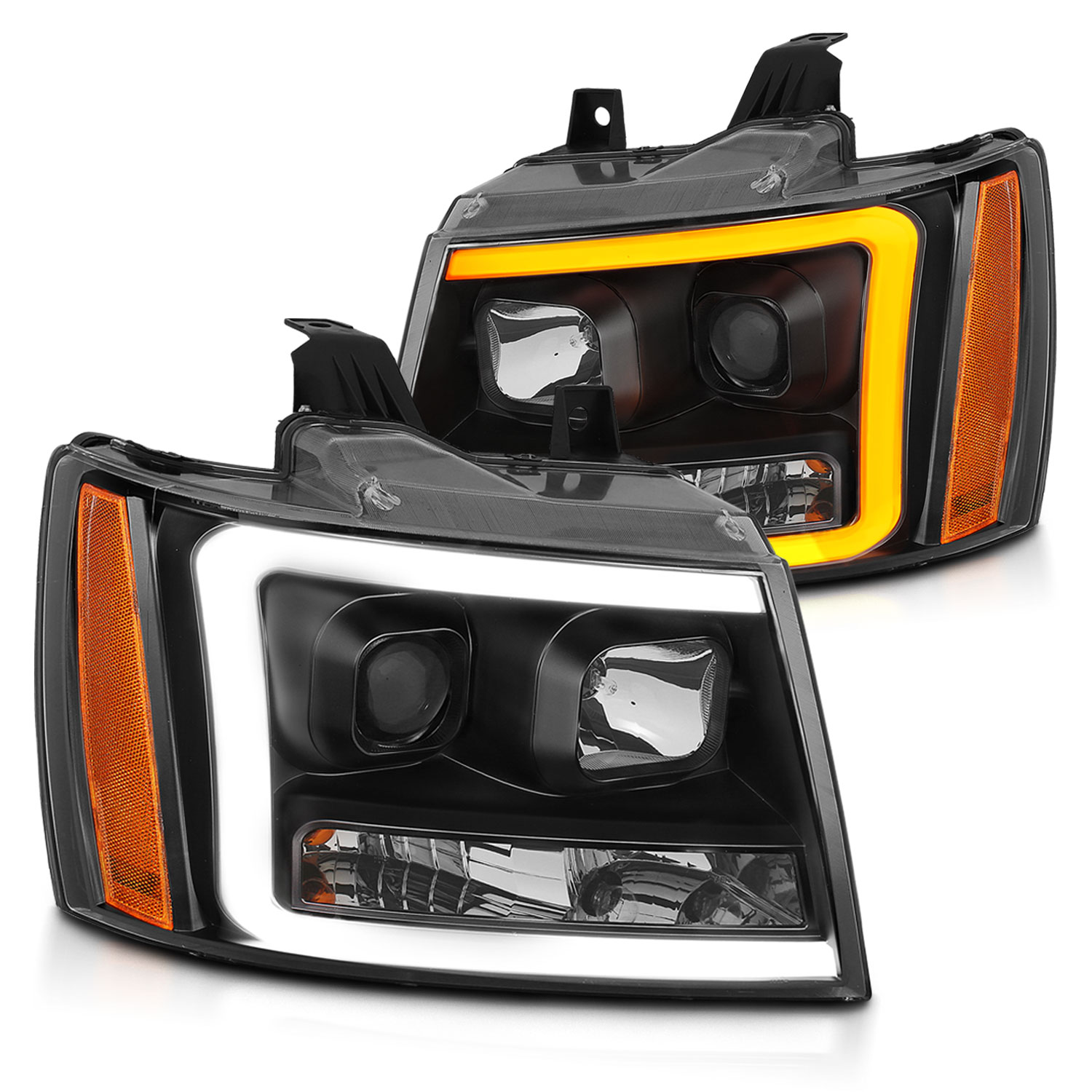 Headlight Set For 07-13 Chevrolet Avalanche, 14 Chevrolet Suburban, 07-14 Chevrolet Tahoe