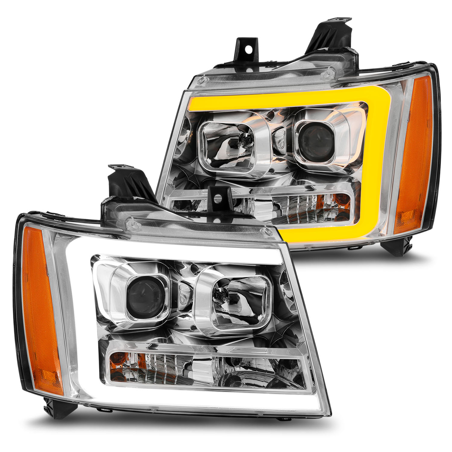 Headlight Set For 07-13 Chevrolet Avalanche, 14 Chevrolet Suburban, 07-14 Chevrolet Tahoe