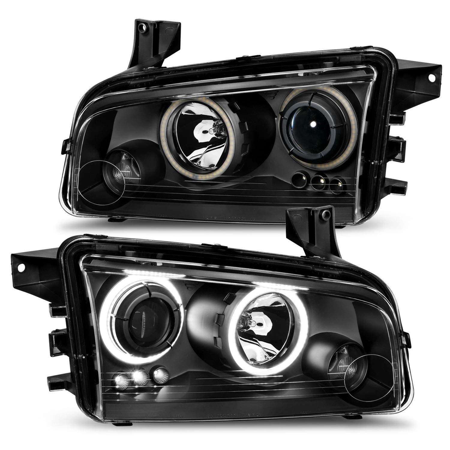 Headlight Set For 06-10 Dodge Charger
