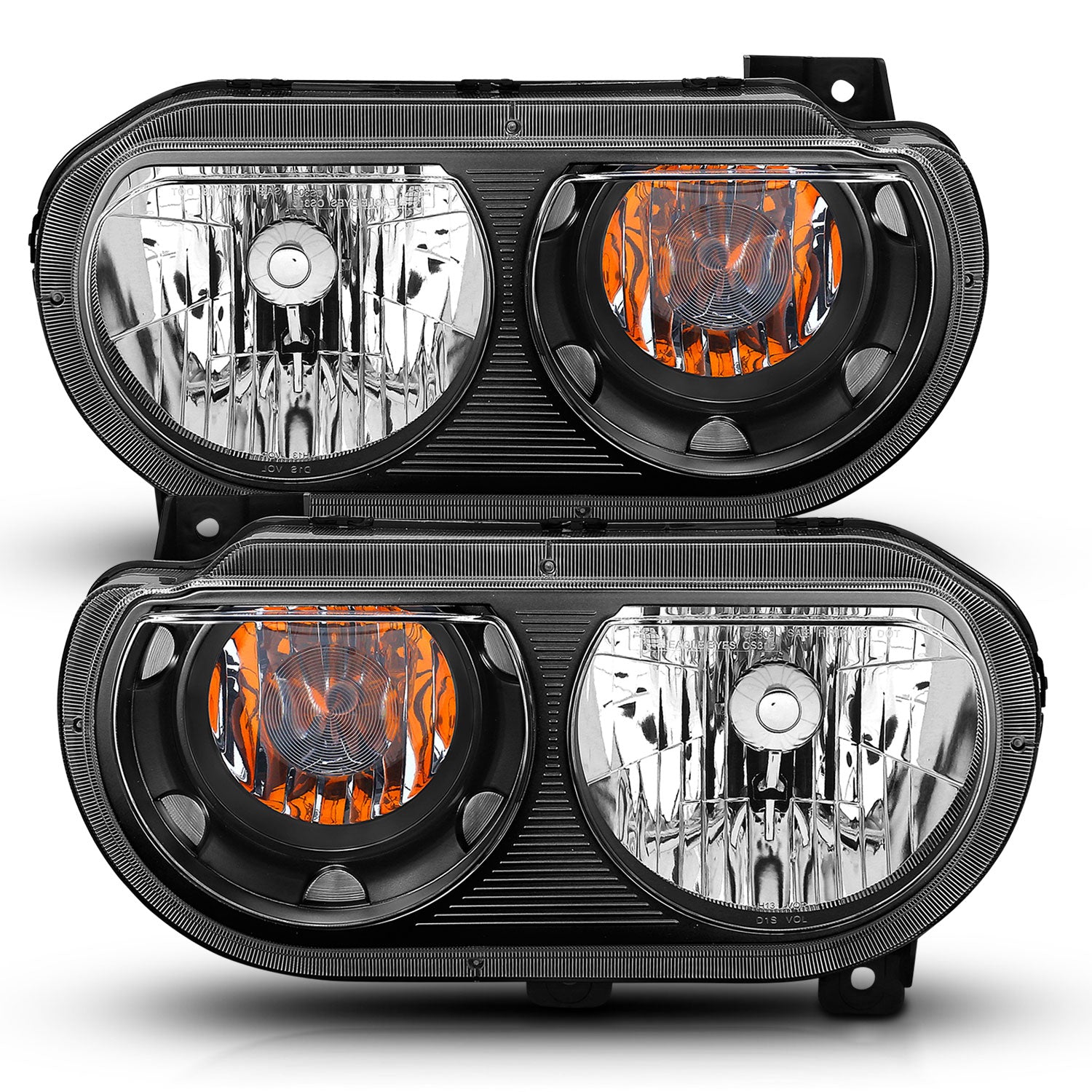 Headlight Set For 08-14 Dodge Challenger