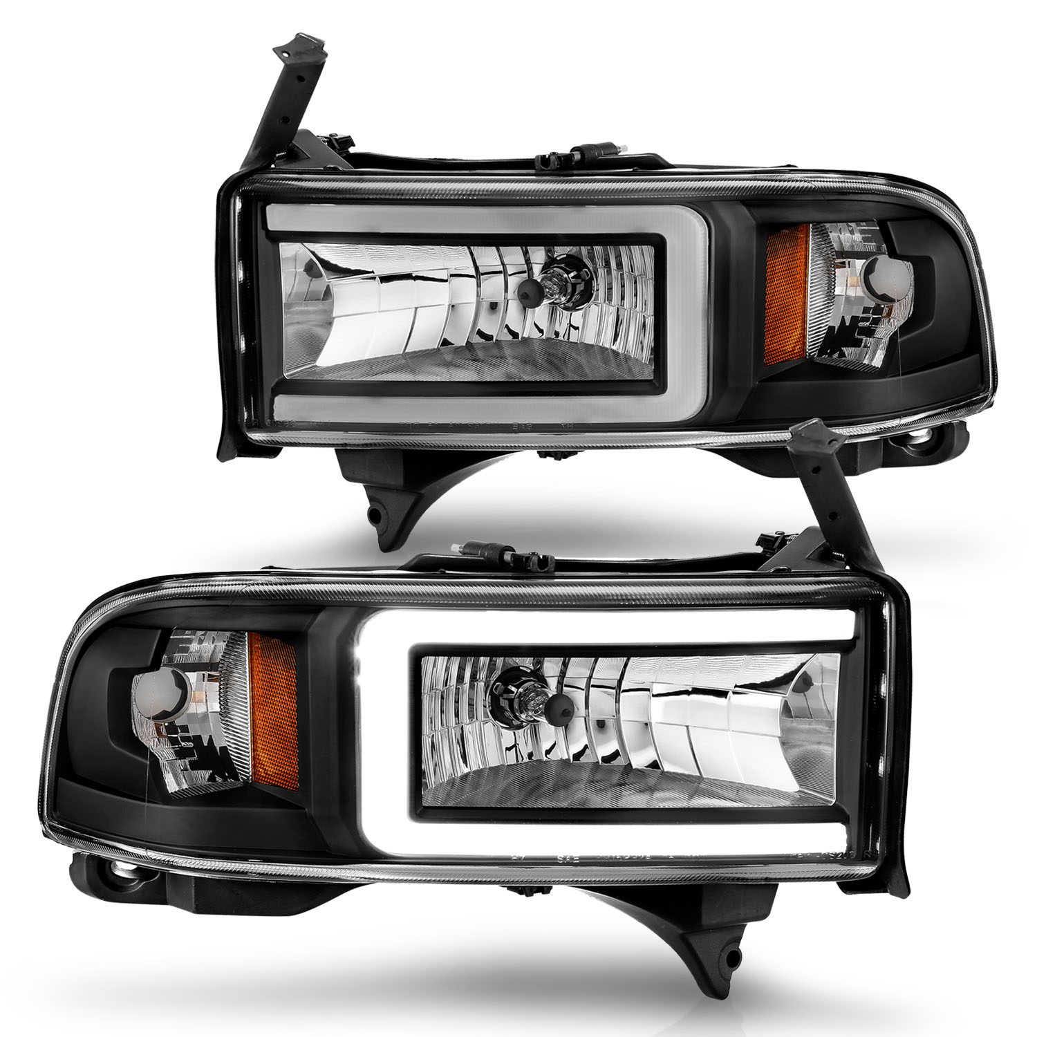 Headlight Set For 94-01 Dodge Ram 1500, 94-02 Dodge Ram 2500, 94-02 Dodge Ram 3500