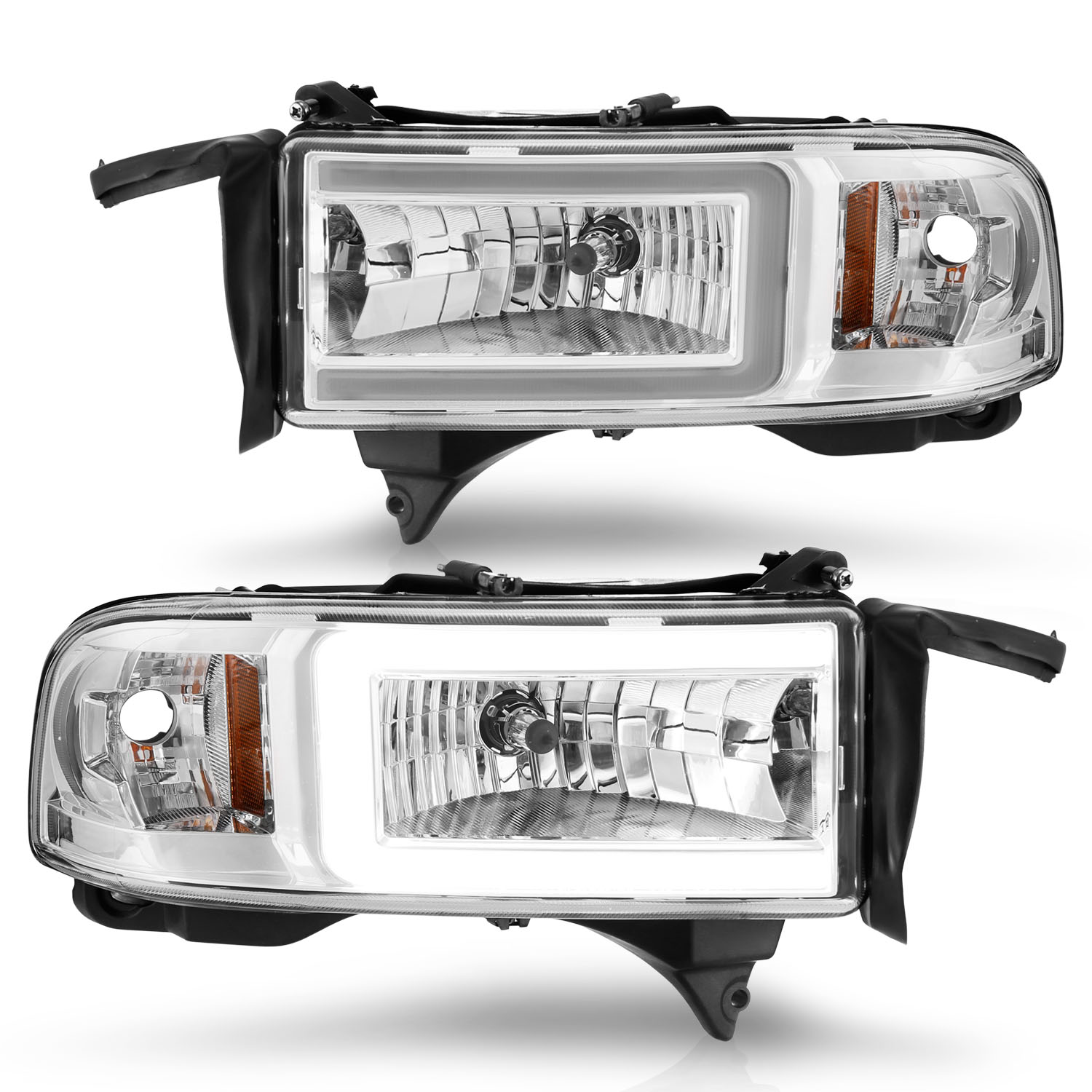 Headlight Set For 94-01 Dodge Ram 1500, 94-02 Dodge Ram 2500, 94-02 Dodge Ram 3500